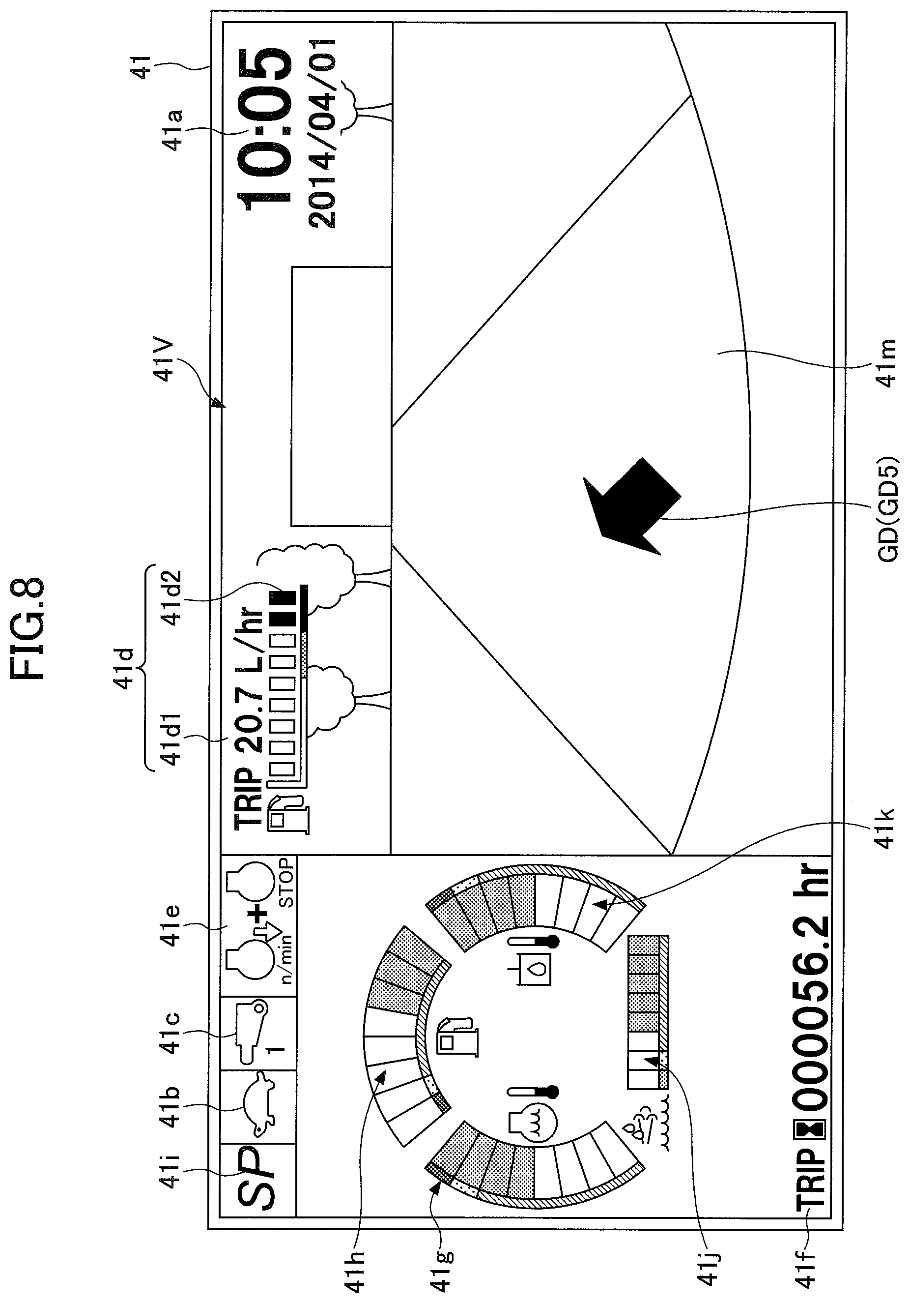 Patent US11781290 Figure 13 – Shovel and output device of shovel