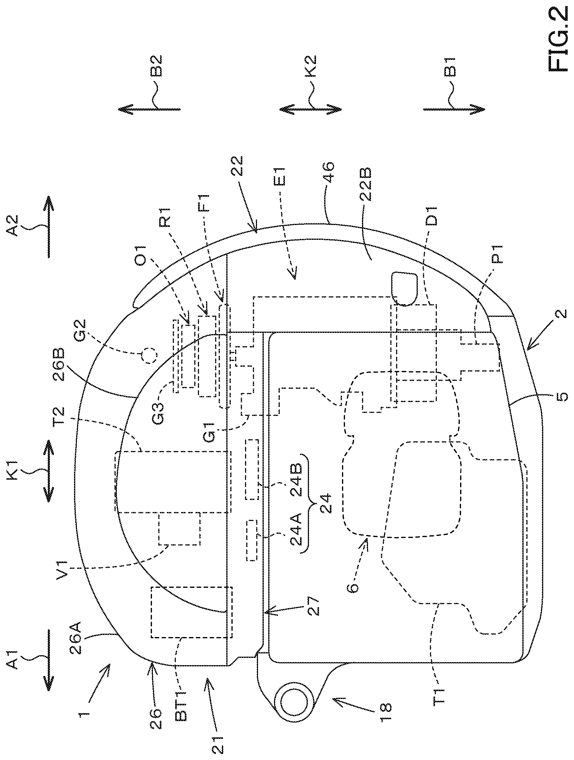 Patent US11781291 Figure 2 – Working machine and manufacturing method of the same