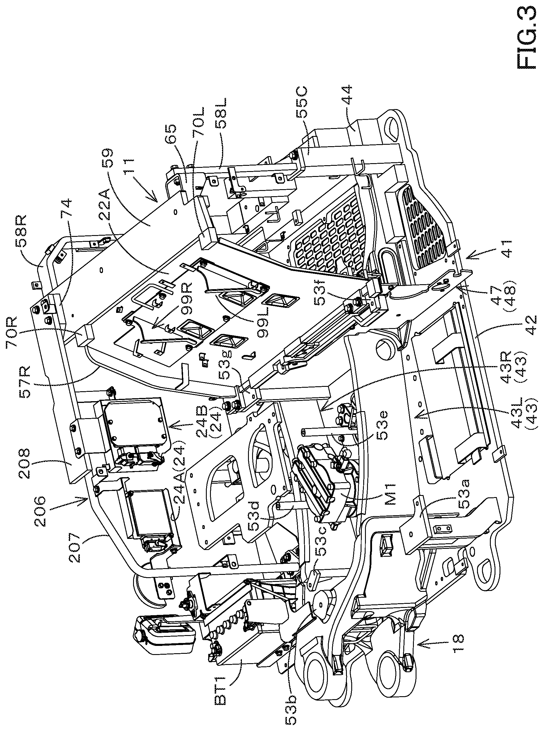 Patent US11781291 Figure 3 – Working machine and manufacturing method of the same