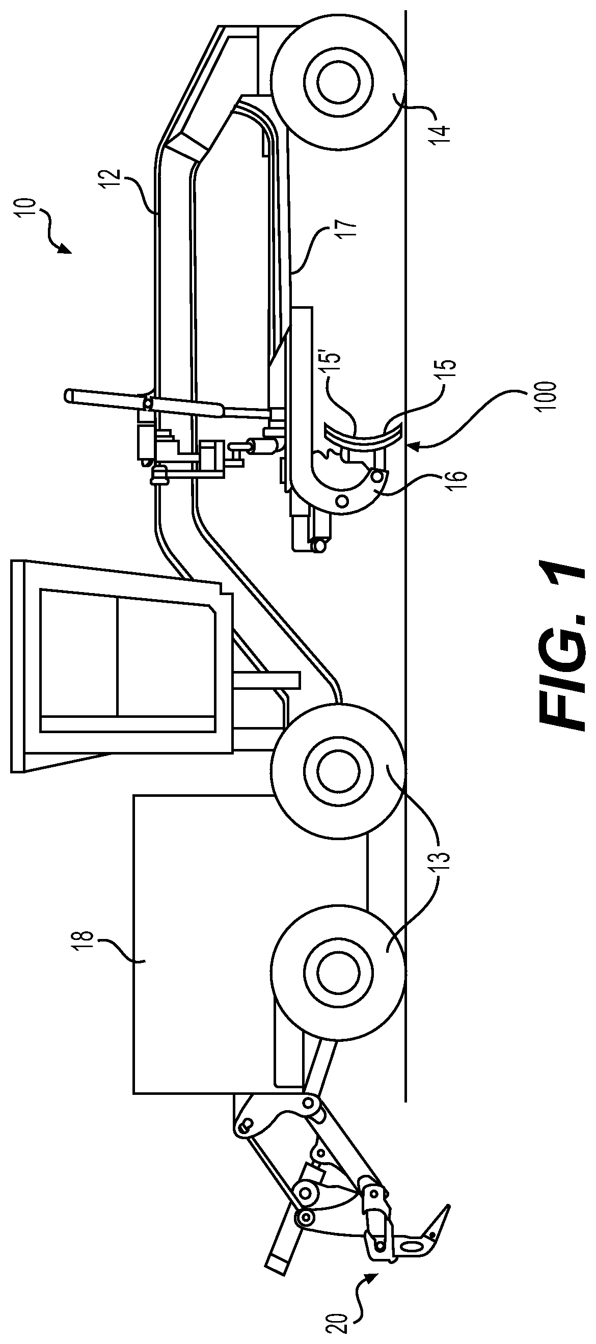 Patent US11781293 — Retention system for motor grader bits — Figure 1