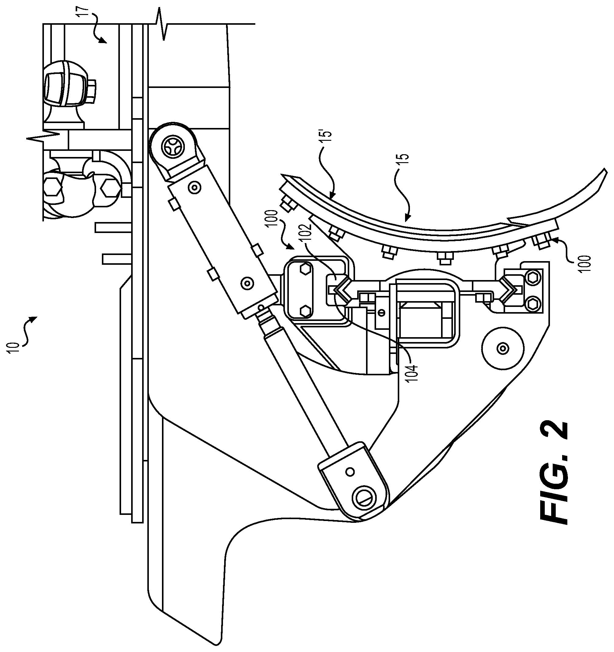 Patent US11781293 Figure 2 – Retention system for motor grader bits