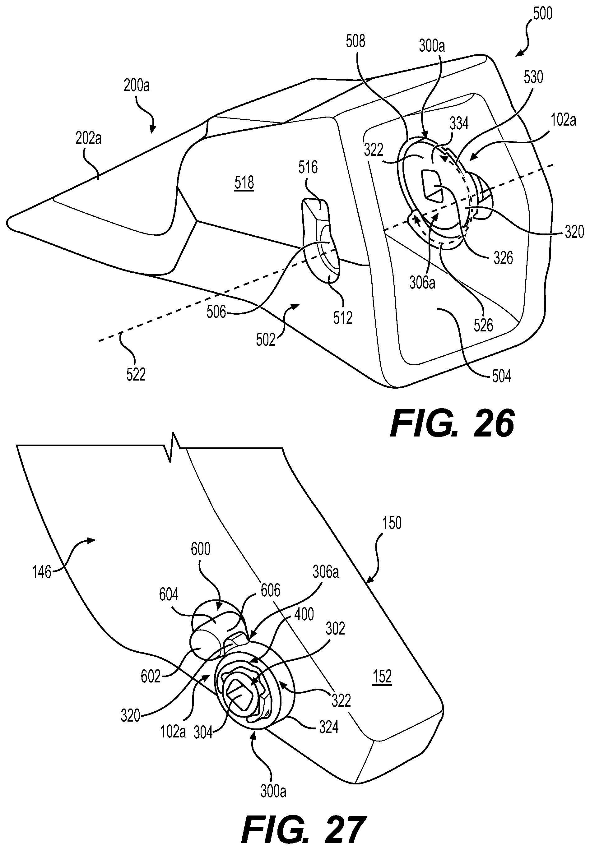 Patent US11781293 Figure 15 – Retention system for motor grader bits