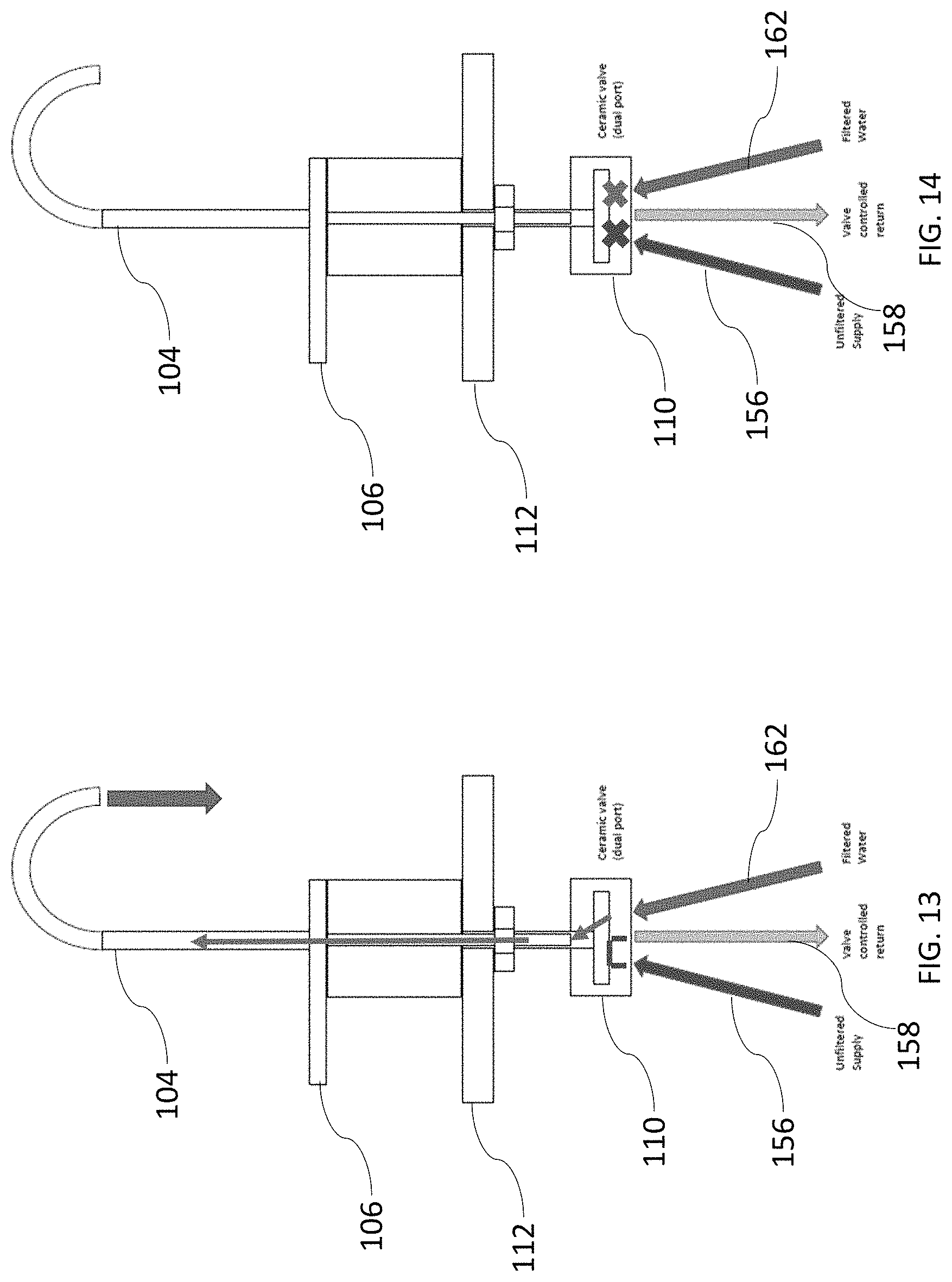 Patent US11781297 Figure 10 – Multi-line faucet with undercounter valve assembly