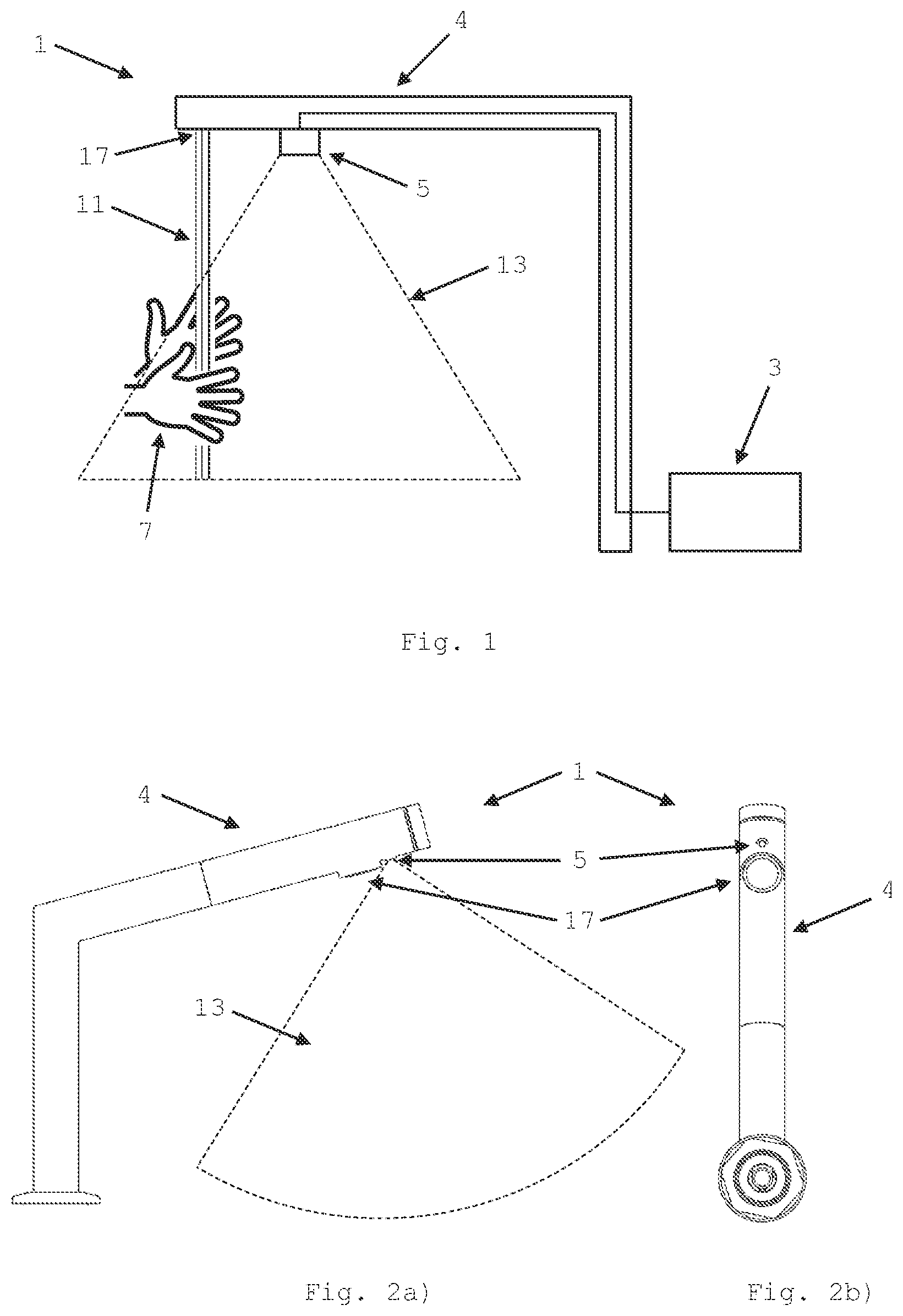 Patent US11781298 Figure 1 – Fitting with automatic object recognition and method for controlling a fitting by means of automatic object recognition