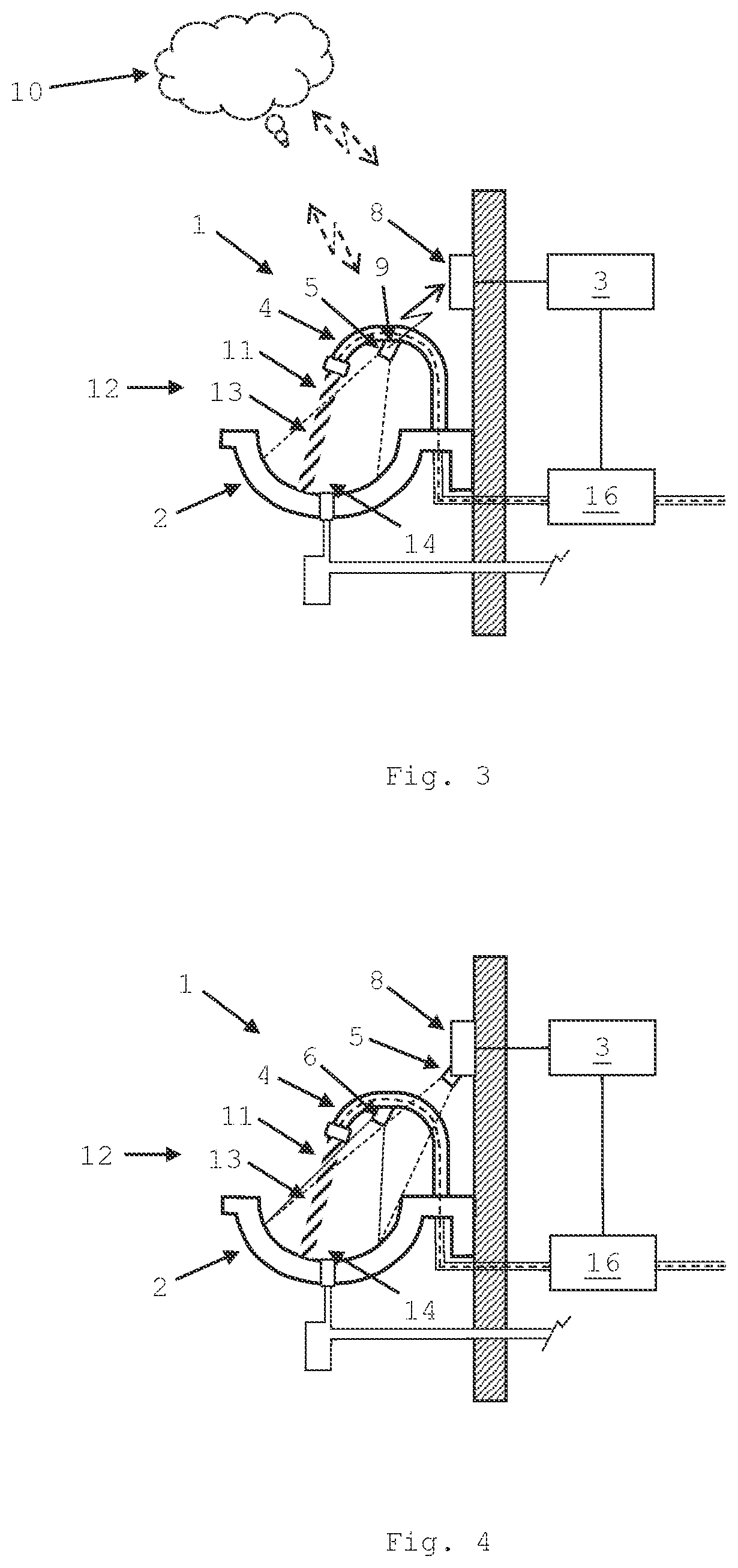 Patent US11781298 Figure 2 – Fitting with automatic object recognition and method for controlling a fitting by means of automatic object recognition