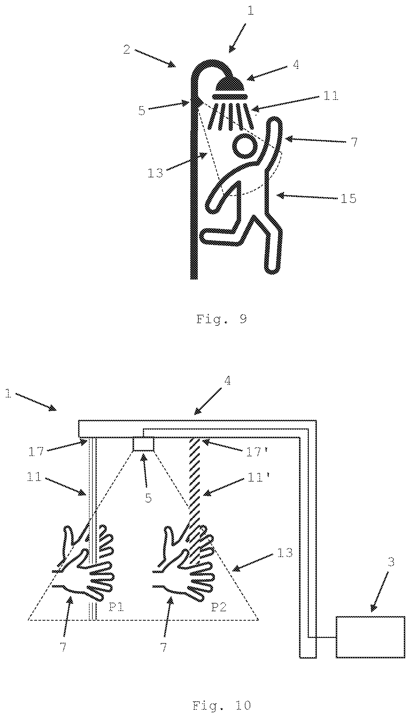 Patent US11781298 Figure 5 – Fitting with automatic object recognition and method for controlling a fitting by means of automatic object recognition