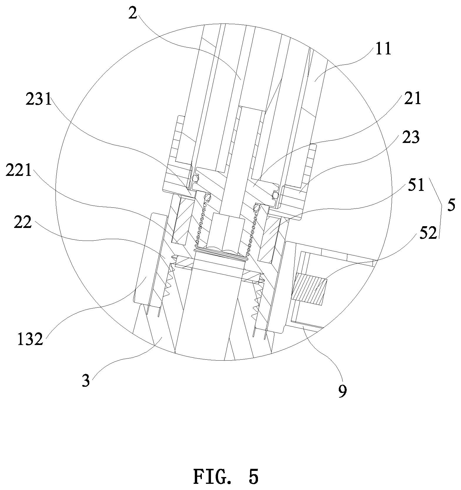 Patent US11781300 Figure 5 – Electronic pull-out faucet