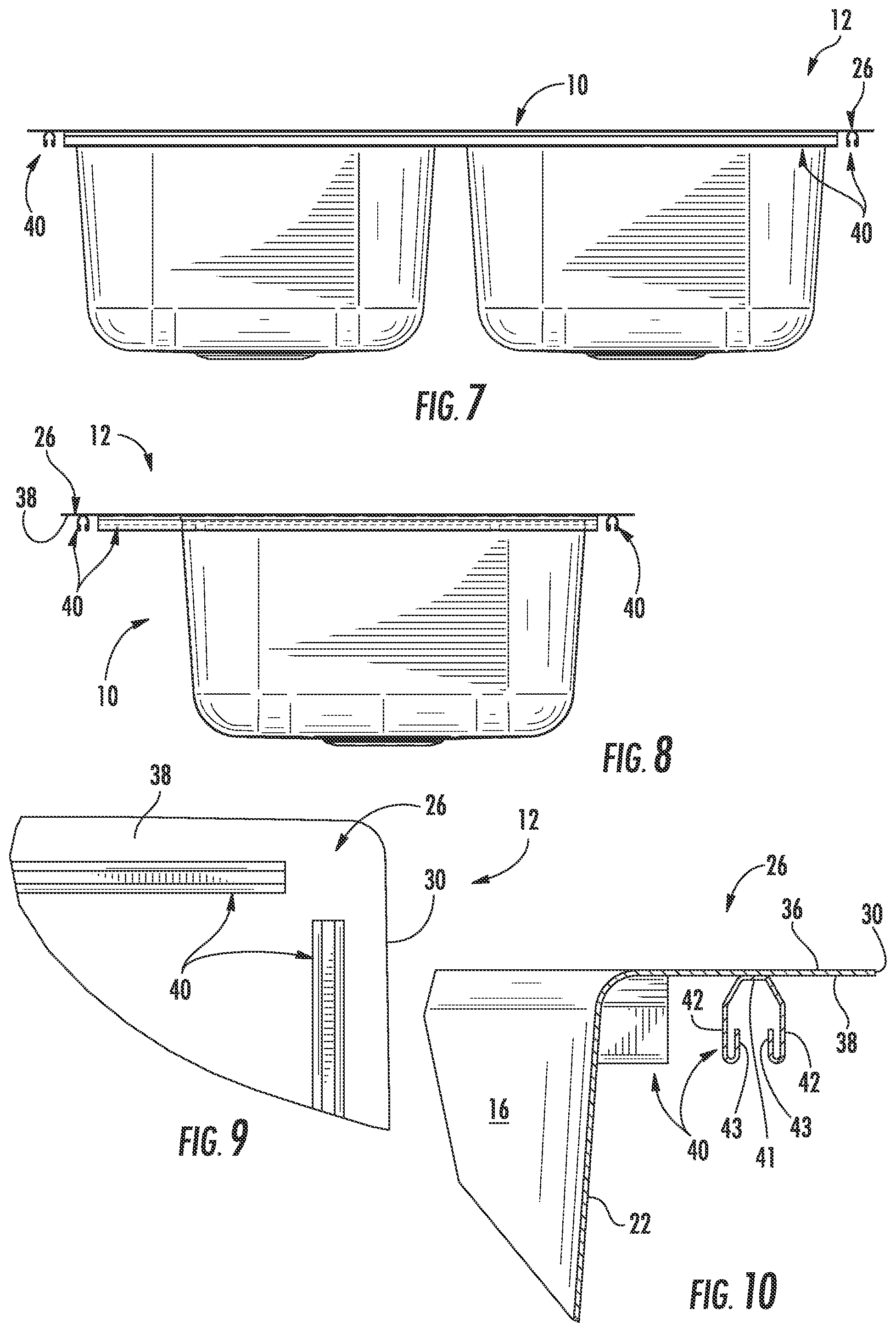 Patent US11781301 Figure 4 – Method of making drawn sink having low-profile rim