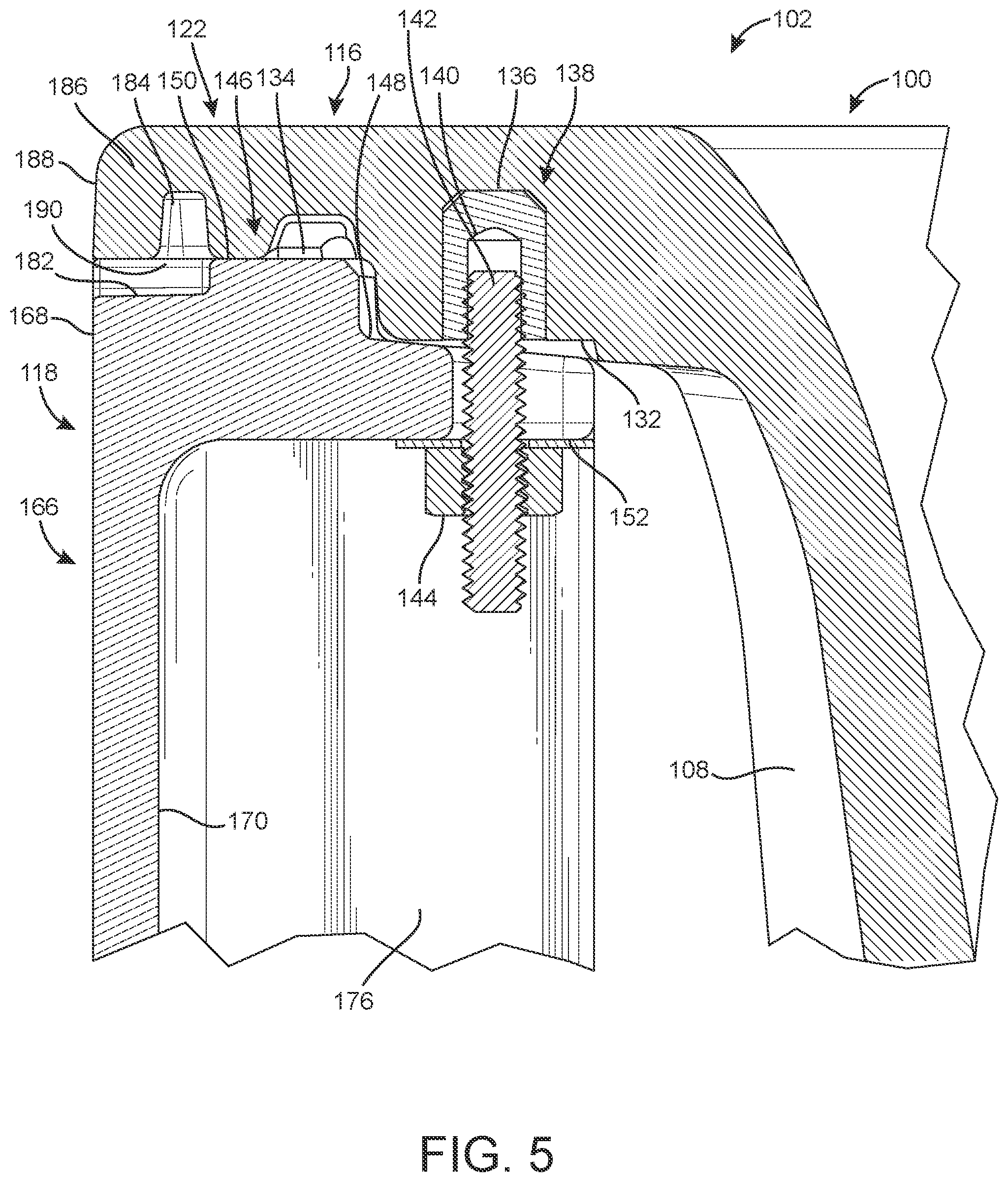 Patent US11781302 Figure 5 – Sink having removable apron and accessory systems
