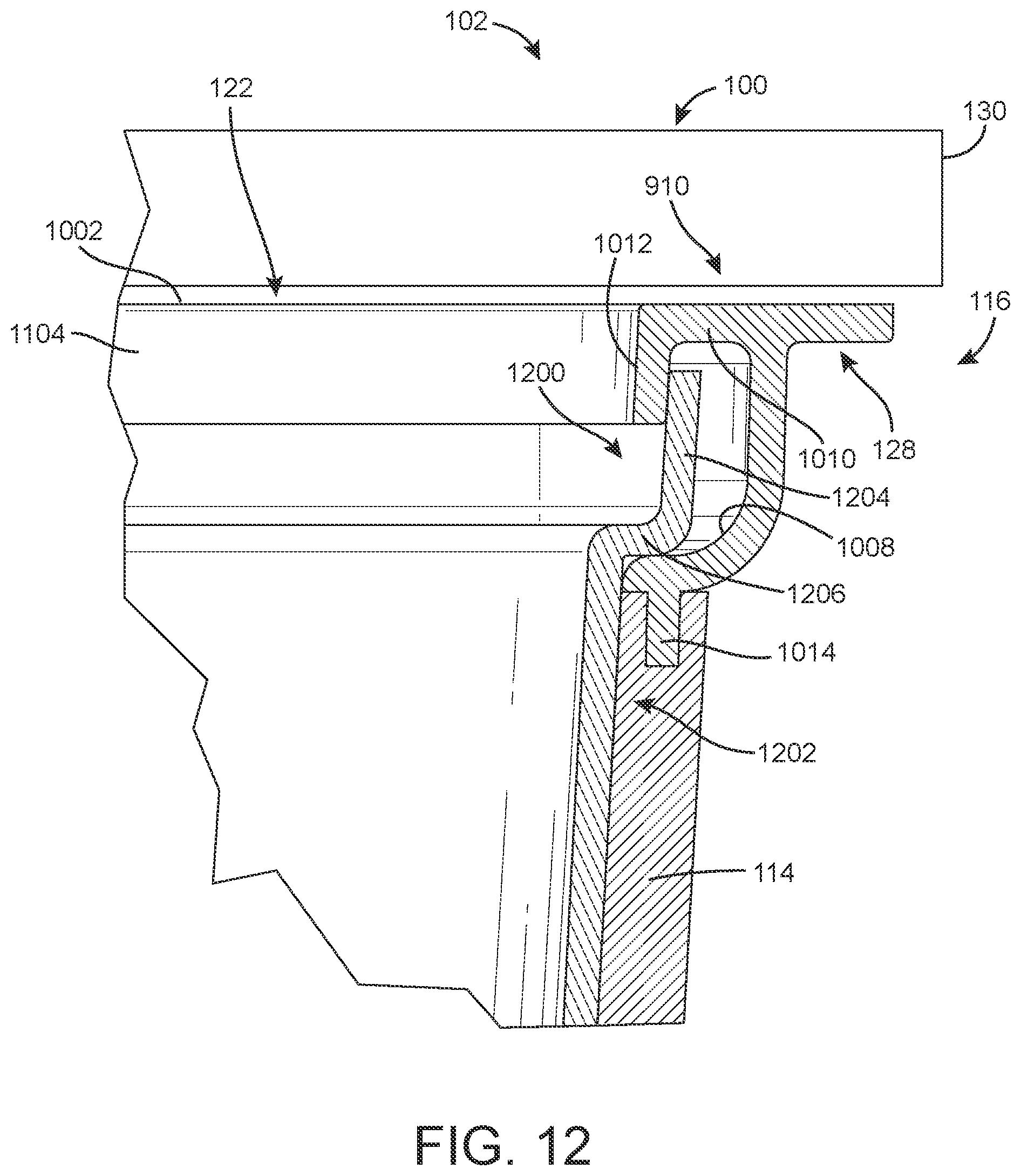 Patent US11781302 Figure 12 – Sink having removable apron and accessory systems