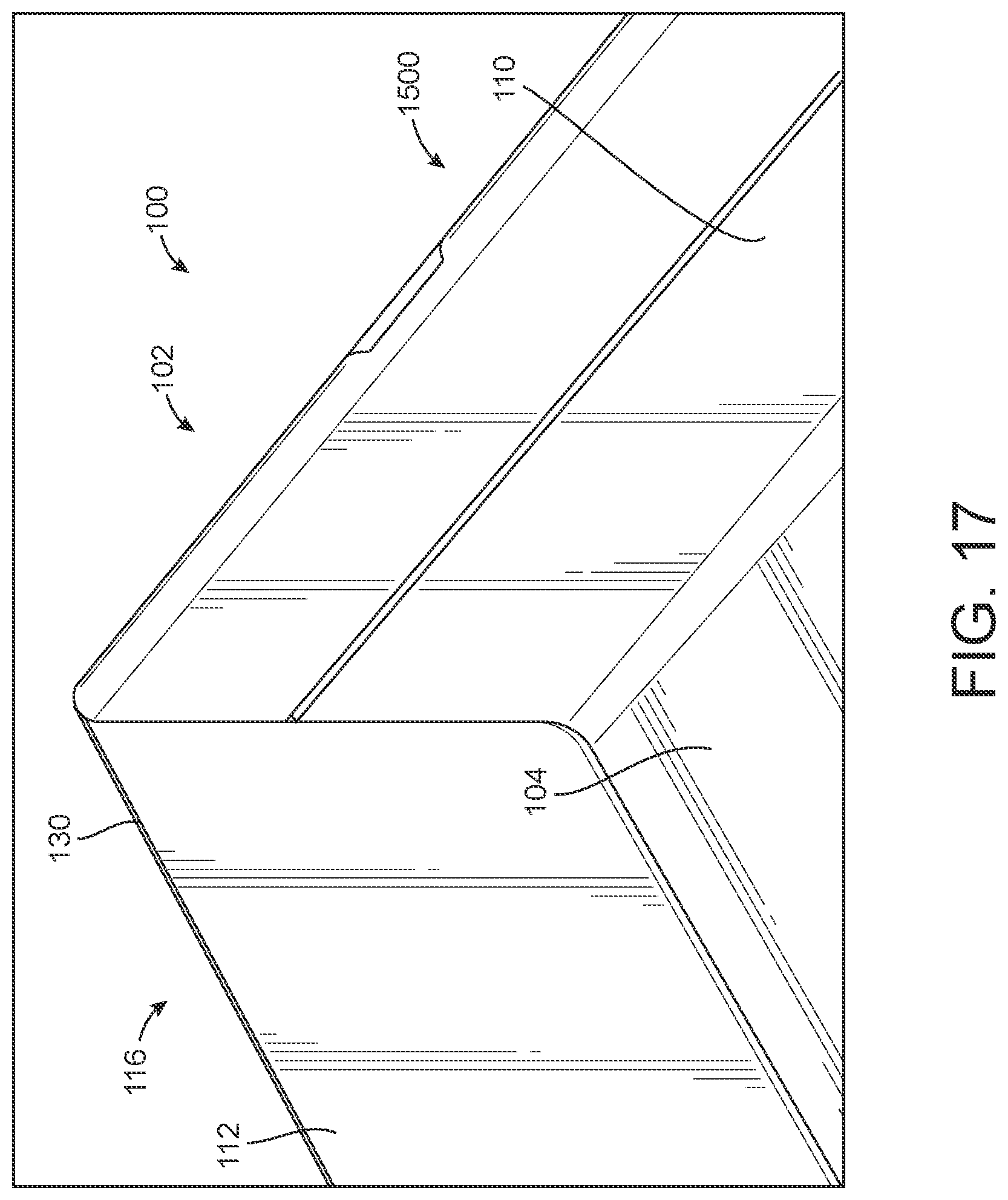 Patent US11781302 Figure 17 – Sink having removable apron and accessory systems