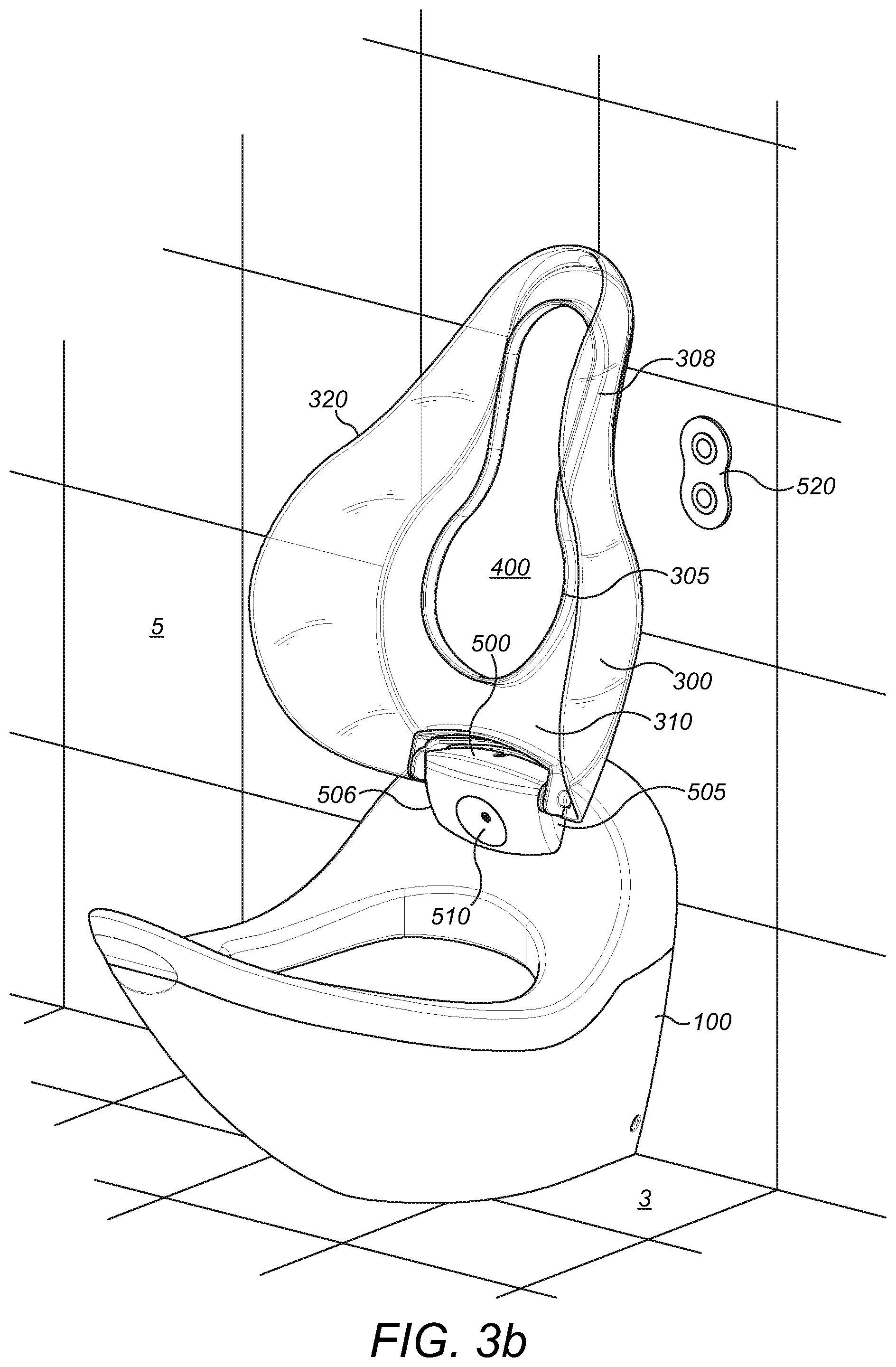 Patent US11781304 Figure 9 – Toilet for use while squatting or sitting