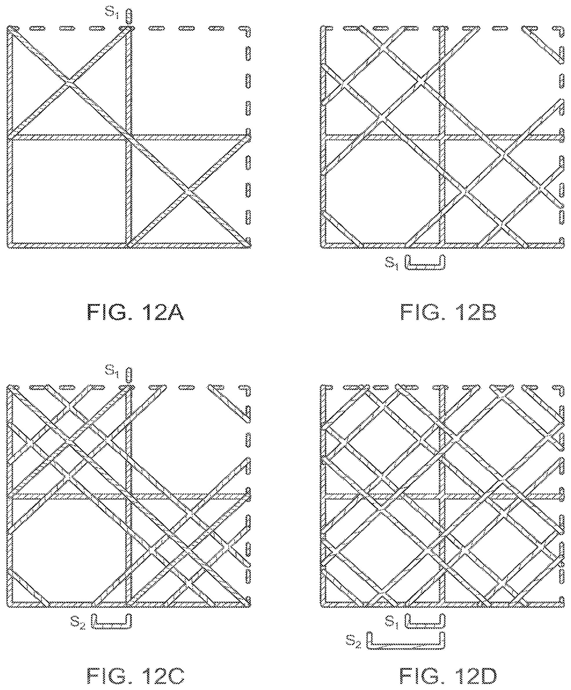 Patent US11781307 Figure 18 – Structural design principles for diagonal bracings in truss and beam support systems