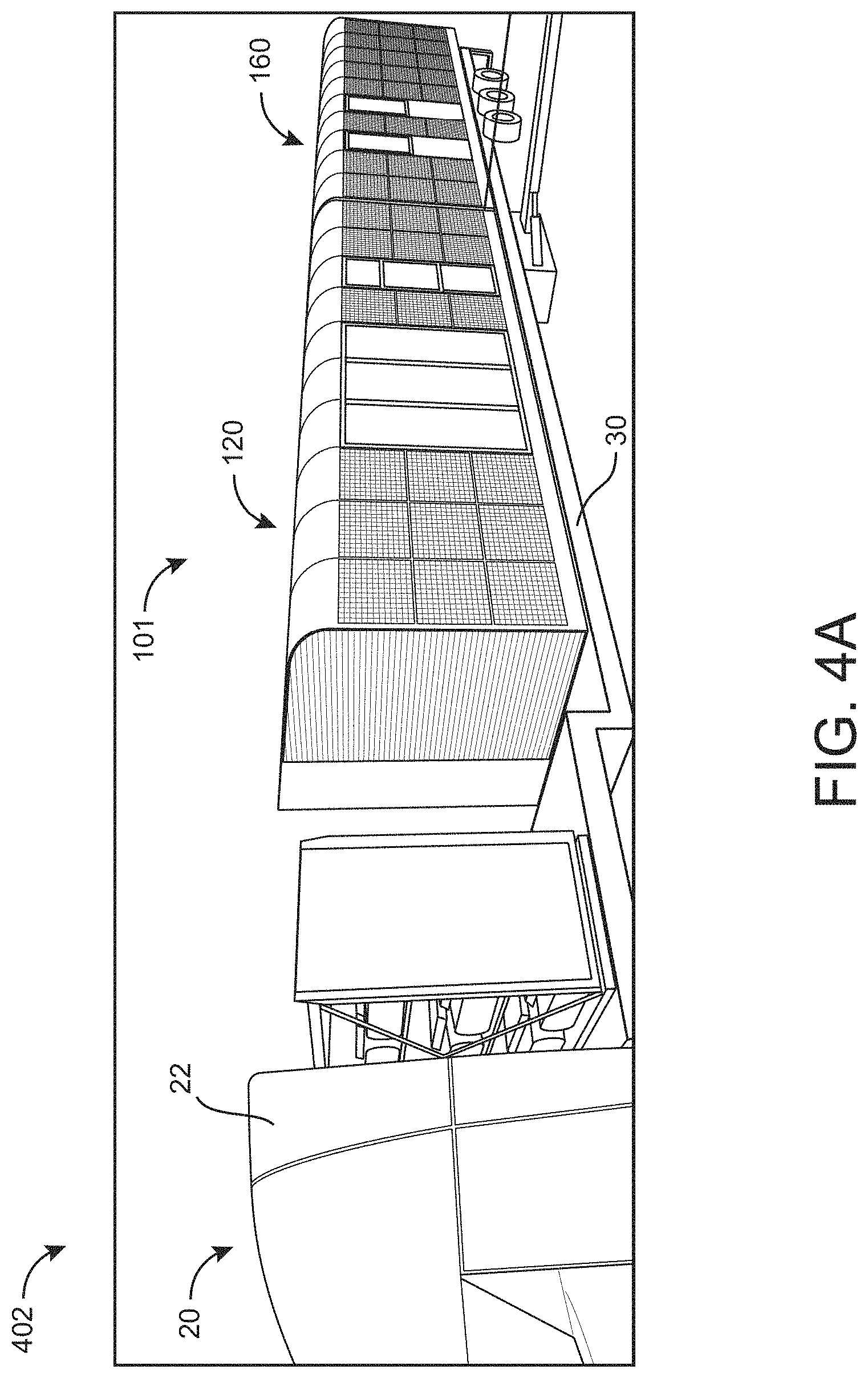 Patent US11781312 Figure 4 – Systems and methods for rotating a modular home on a trailer