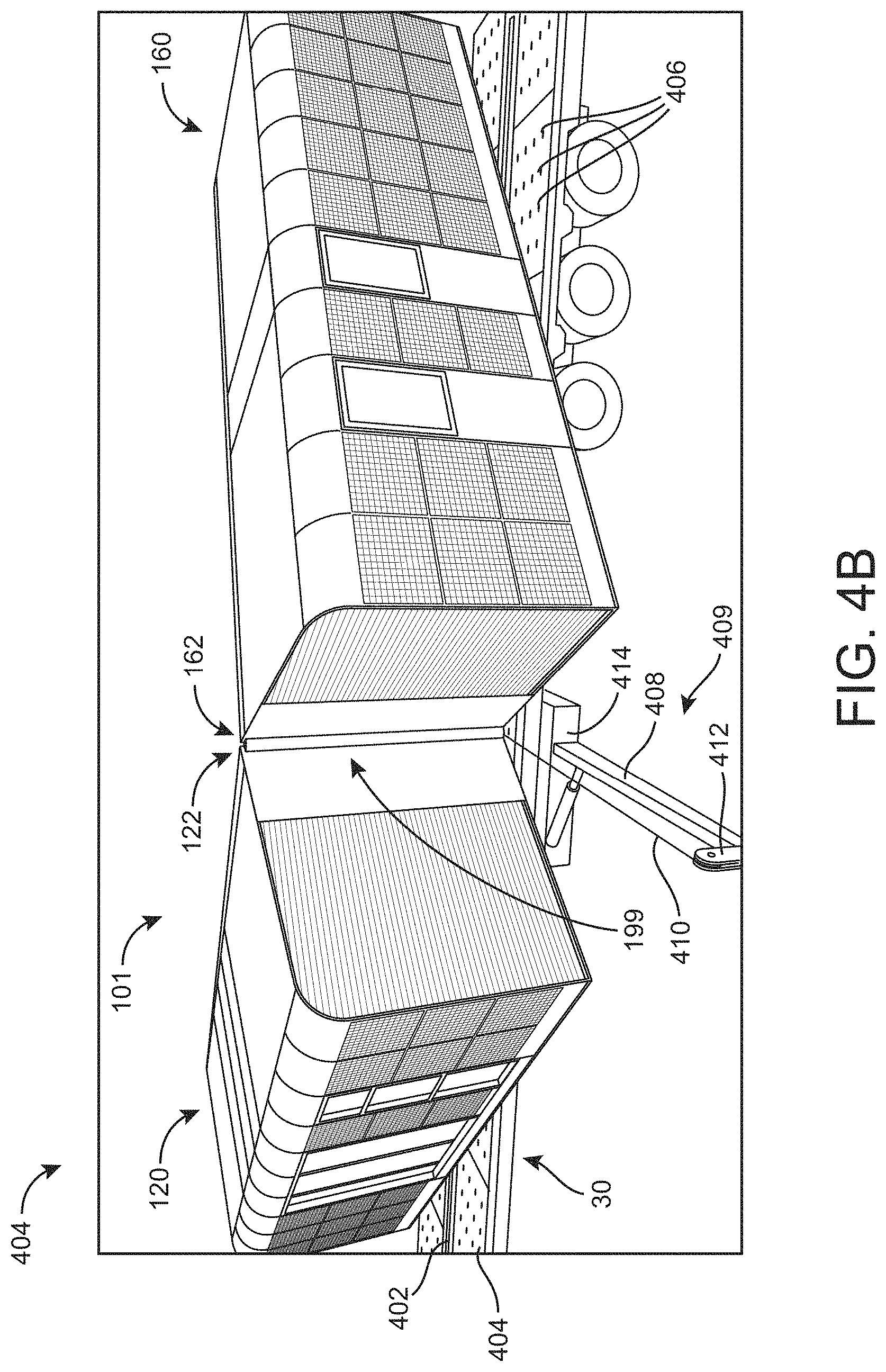 Patent US11781312 Figure 5 – Systems and methods for rotating a modular home on a trailer