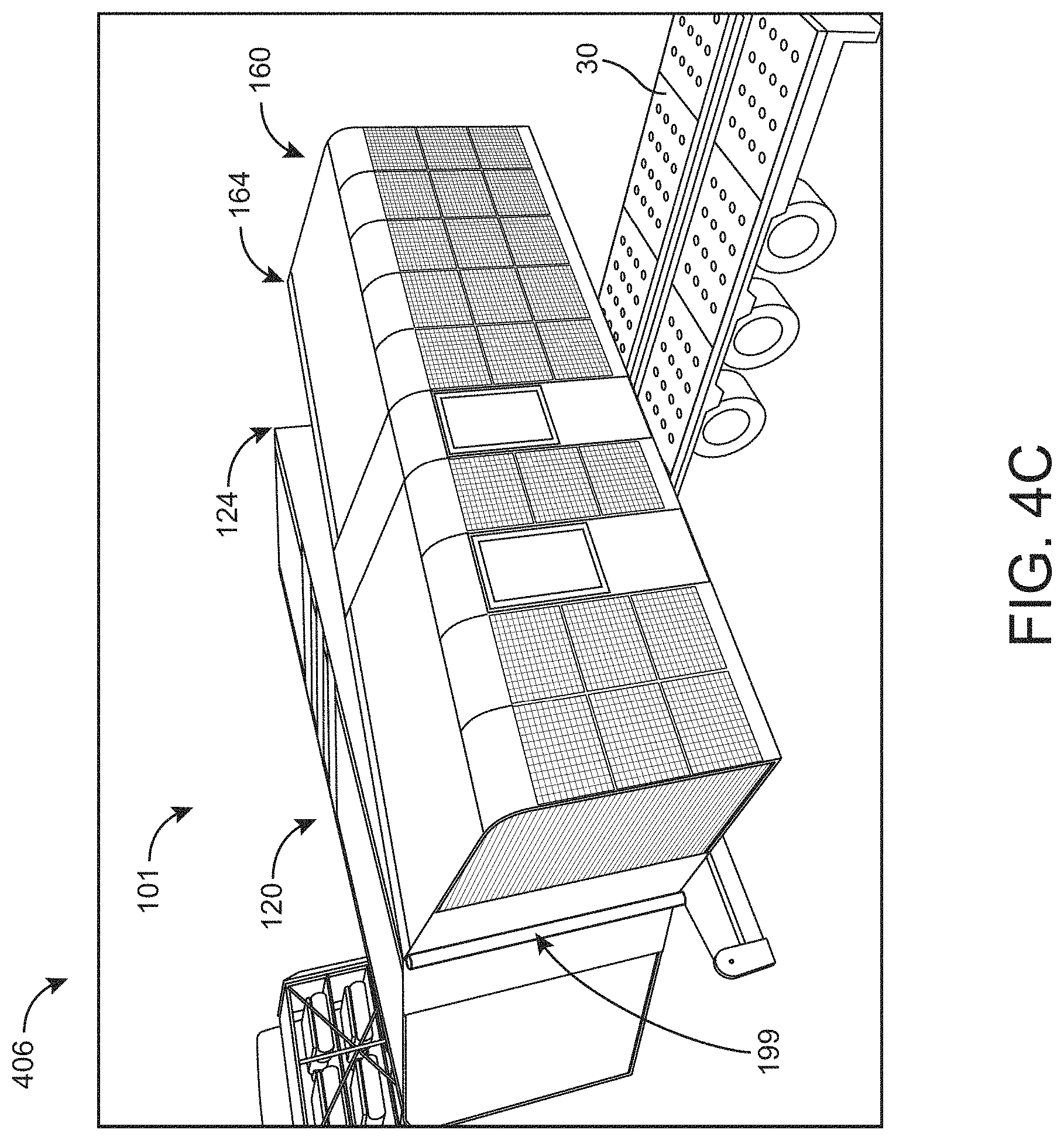 Patent US11781312 Figure 6 – Systems and methods for rotating a modular home on a trailer