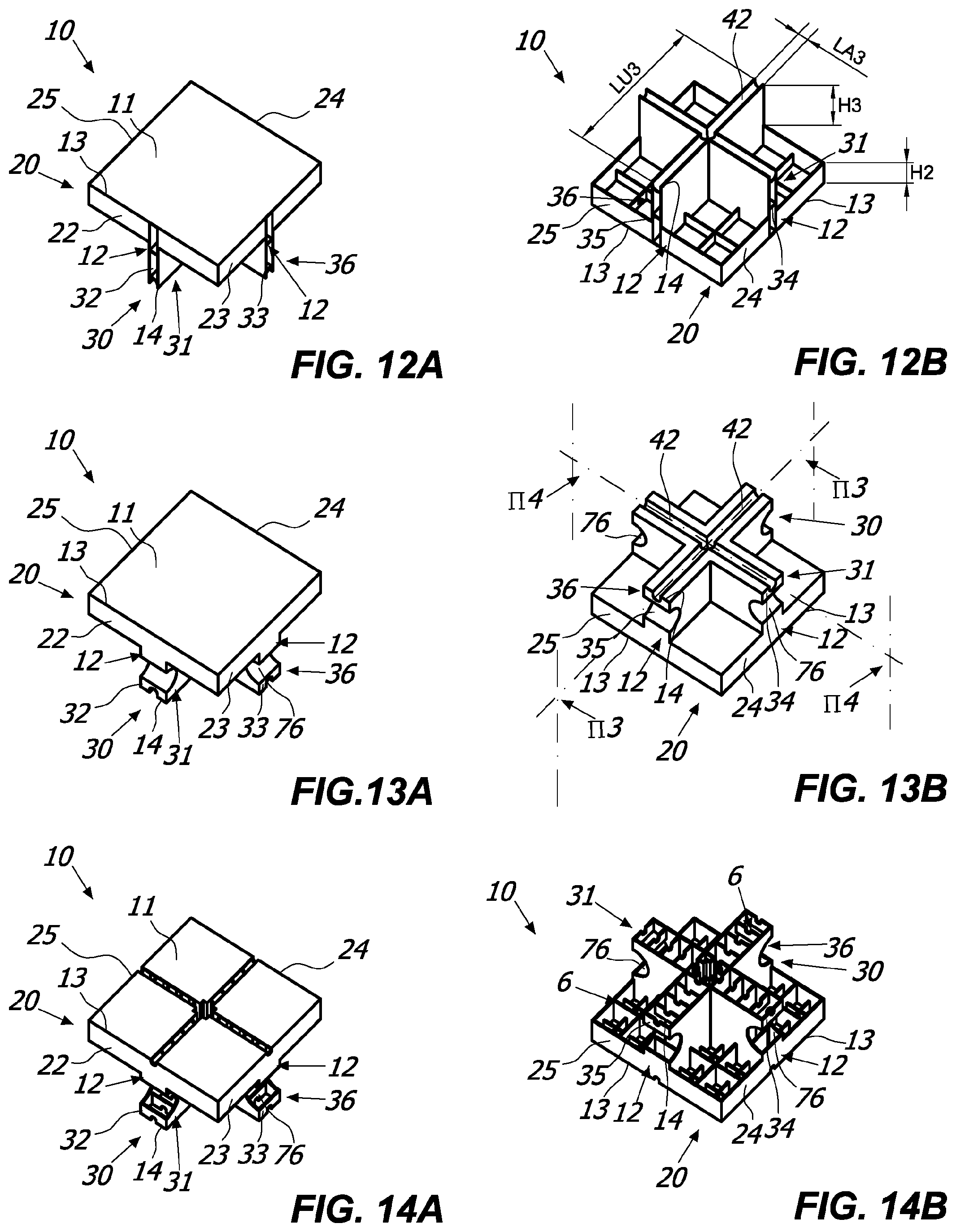 Patent US11781314 Figure 6 – System, method, kit and modular element for the dry building of structures for constructions
