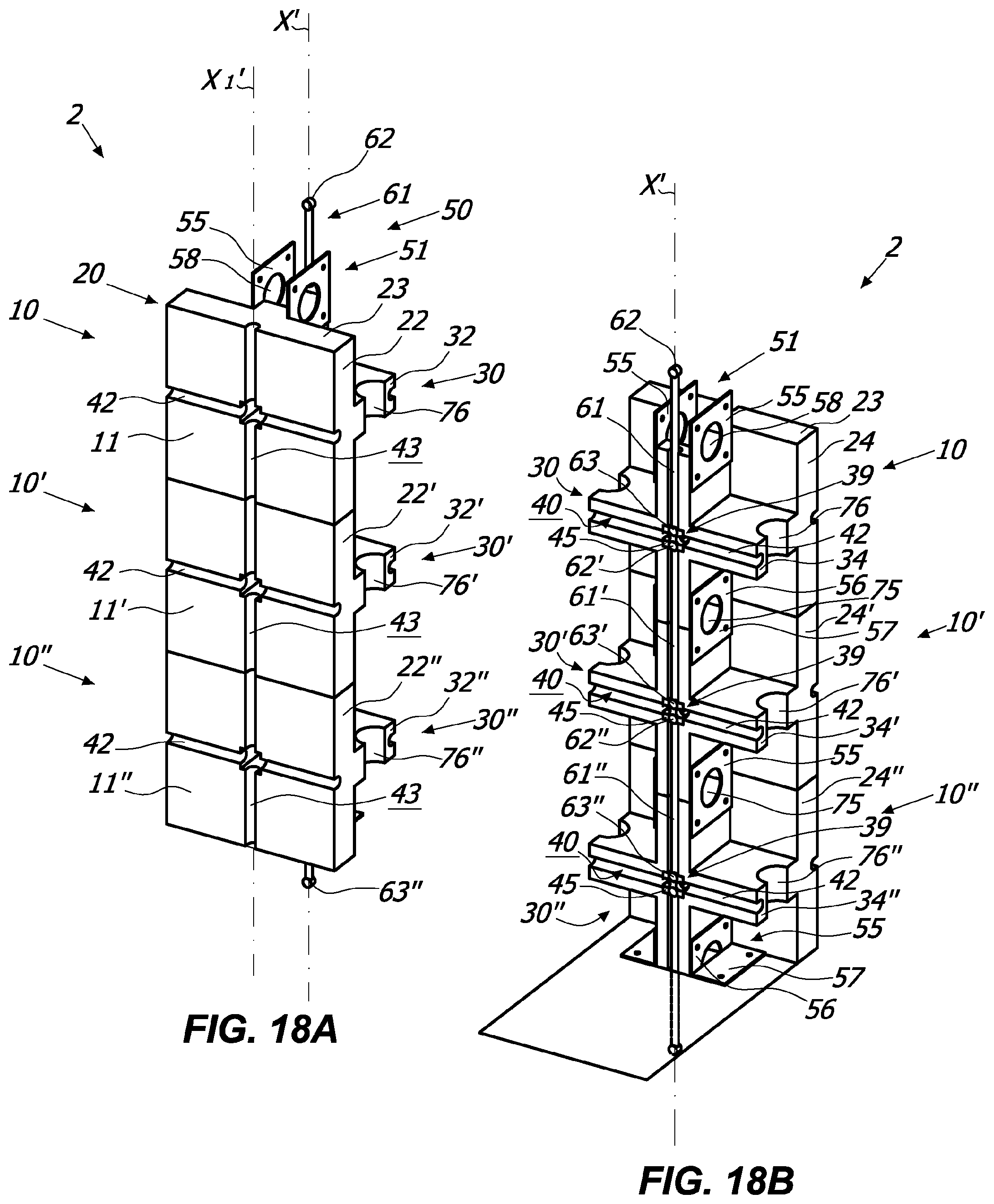 Patent US11781314 Figure 8 – System, method, kit and modular element for the dry building of structures for constructions