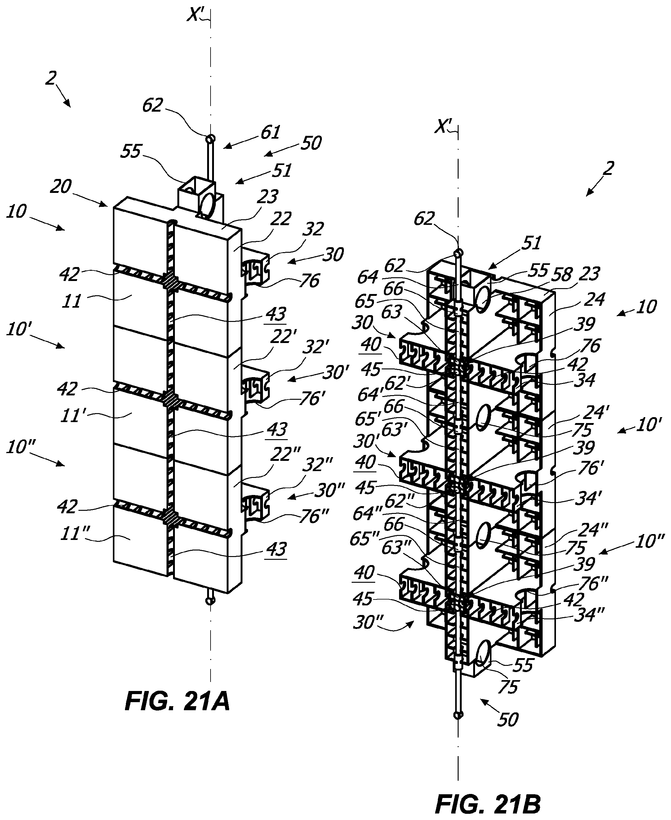 Patent US11781314 Figure 11 – System, method, kit and modular element for the dry building of structures for constructions