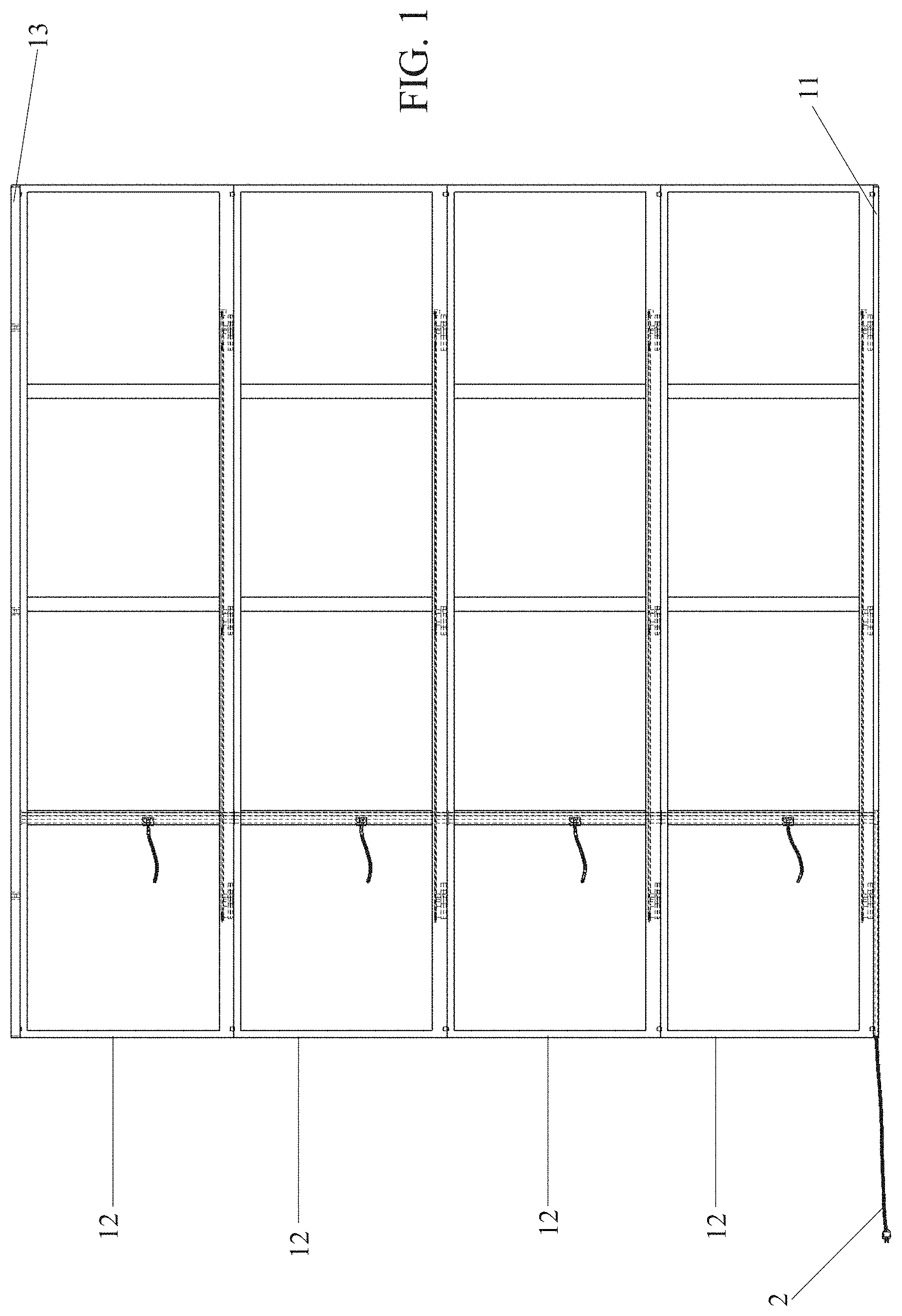 Patent US11781315 Figure 1 – Modular wall assembly with prefabricated wires