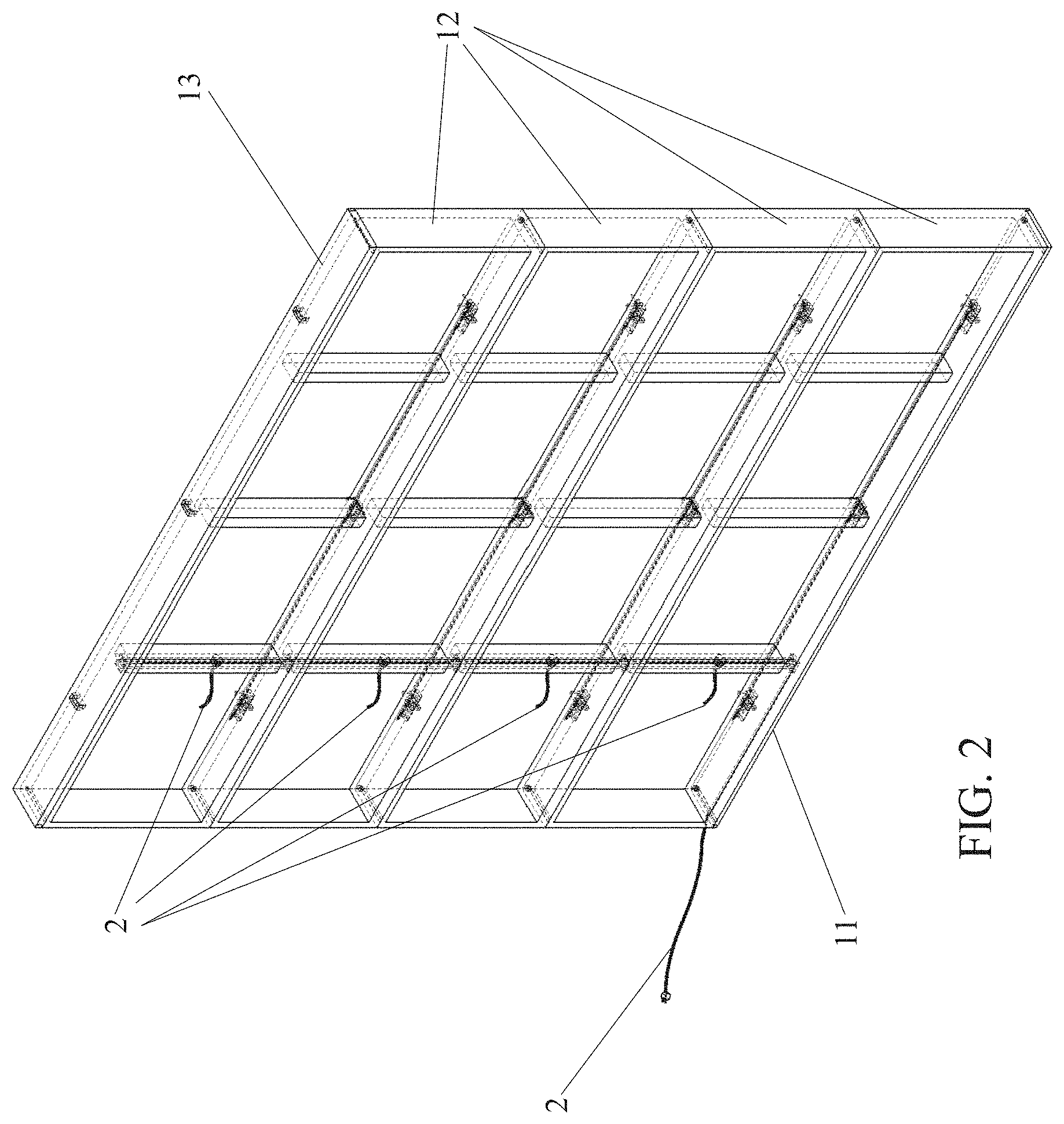 Patent US11781315 Figure 2 – Modular wall assembly with prefabricated wires