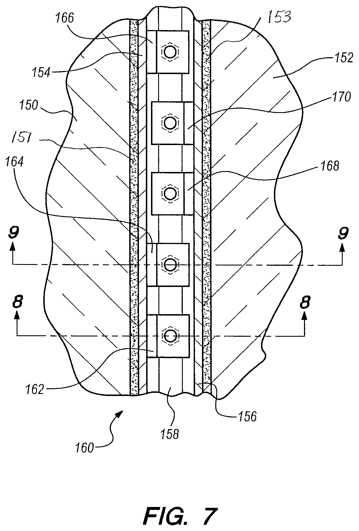 Patent US11781316 Figure 6 – Framing device for a fire-rated glass floor