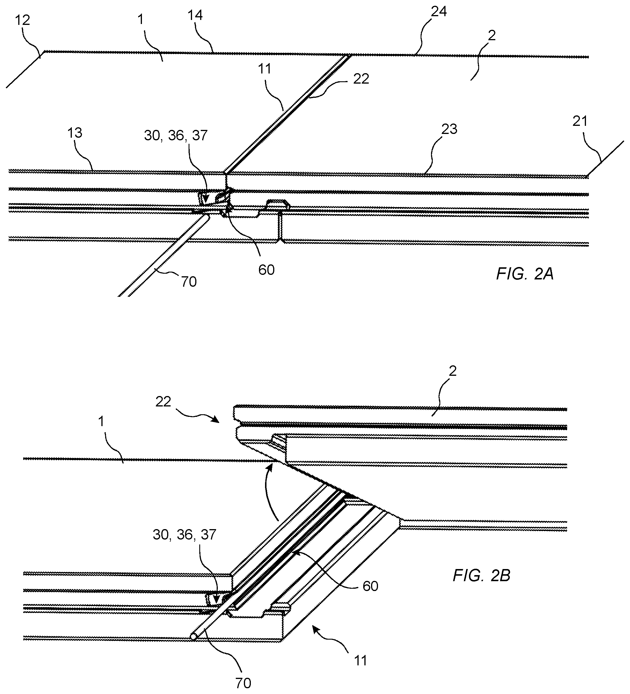 Patent US11781324 Figure 2 – Unlocking system for panels
