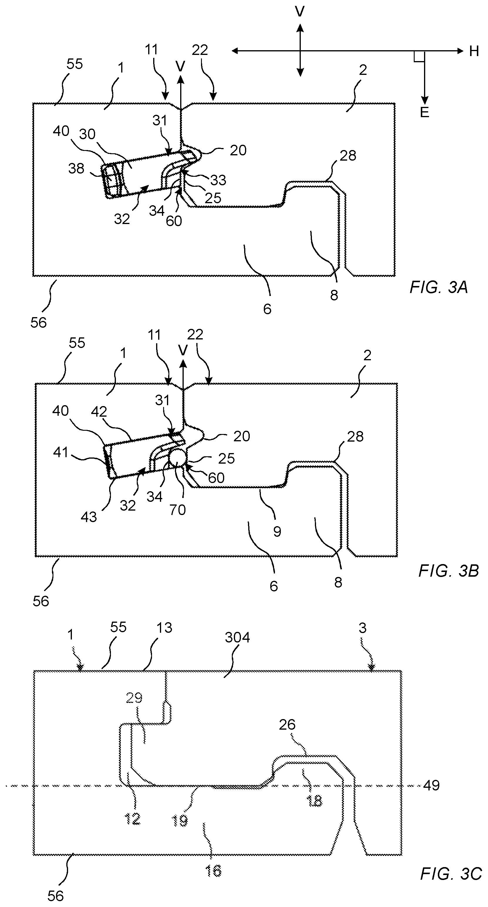 Patent US11781324 Figure 3 – Unlocking system for panels