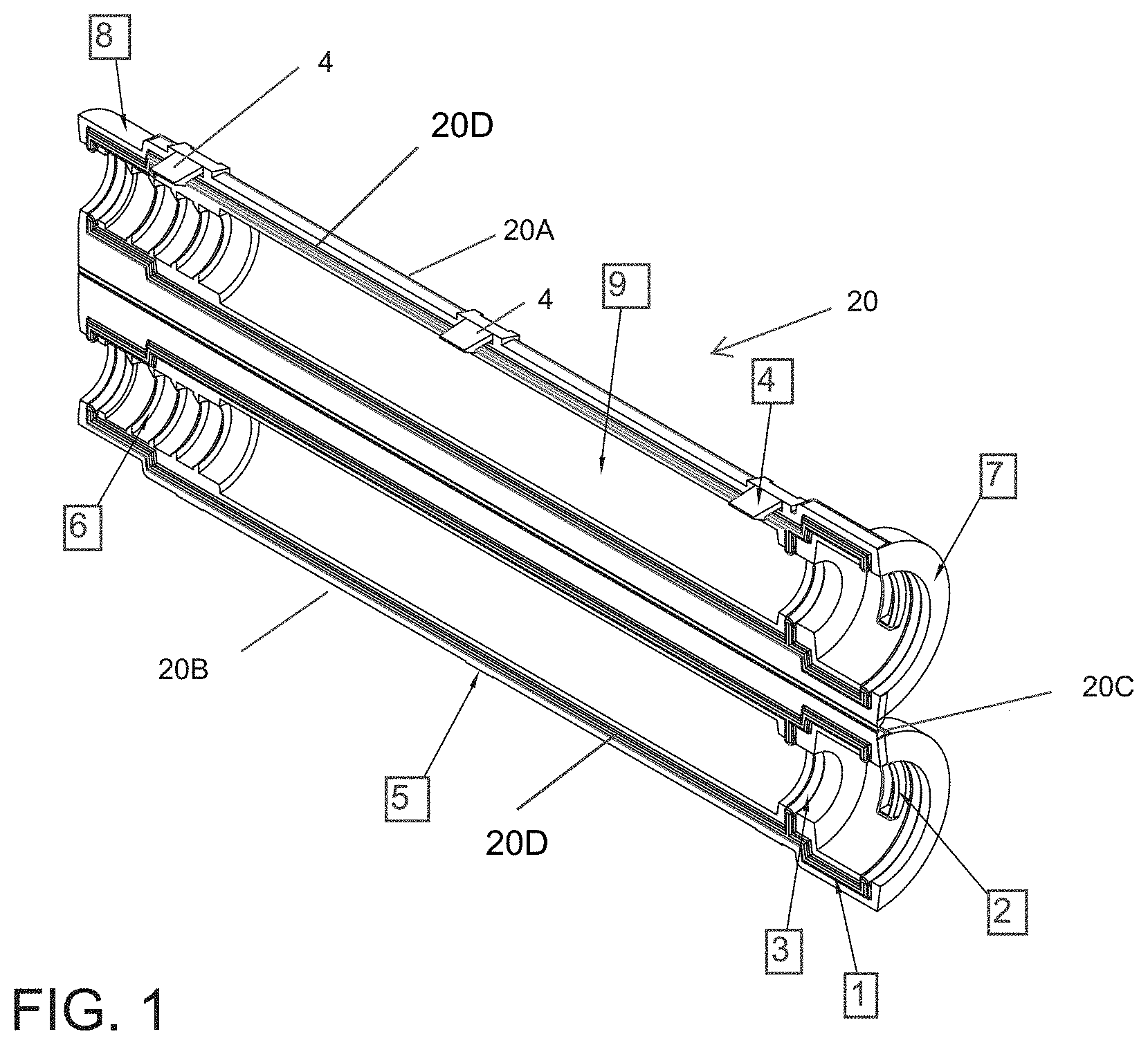 Patent US11781329 Figure 1 – Sealing connector for post tensioned anchor system