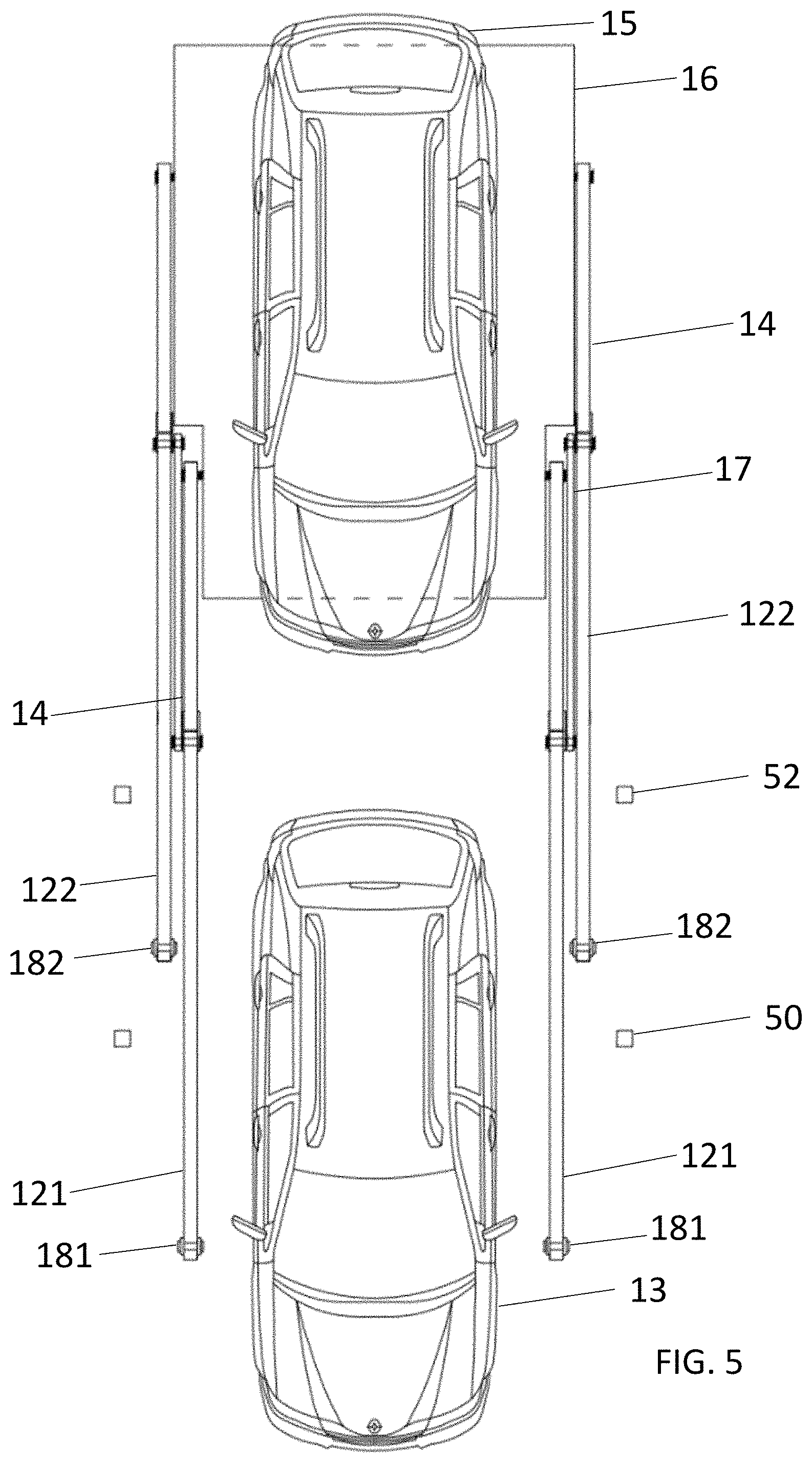 Patent US11781335 Figure 5 – Apparatus and system for multi-level parking