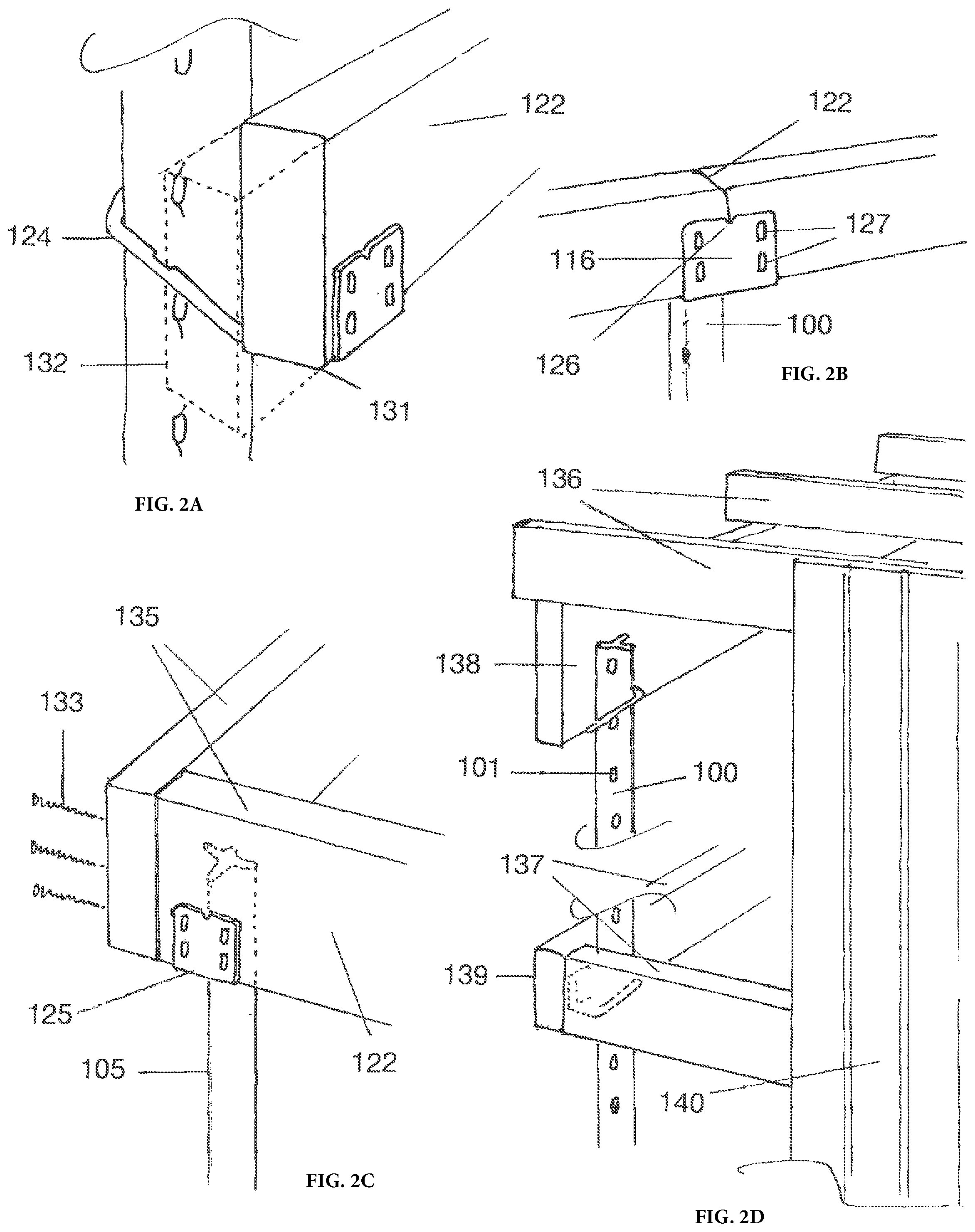 Patent US11781337 Figure 2 – Apparatus, system, and method for creation of fences and related structures using t-posts