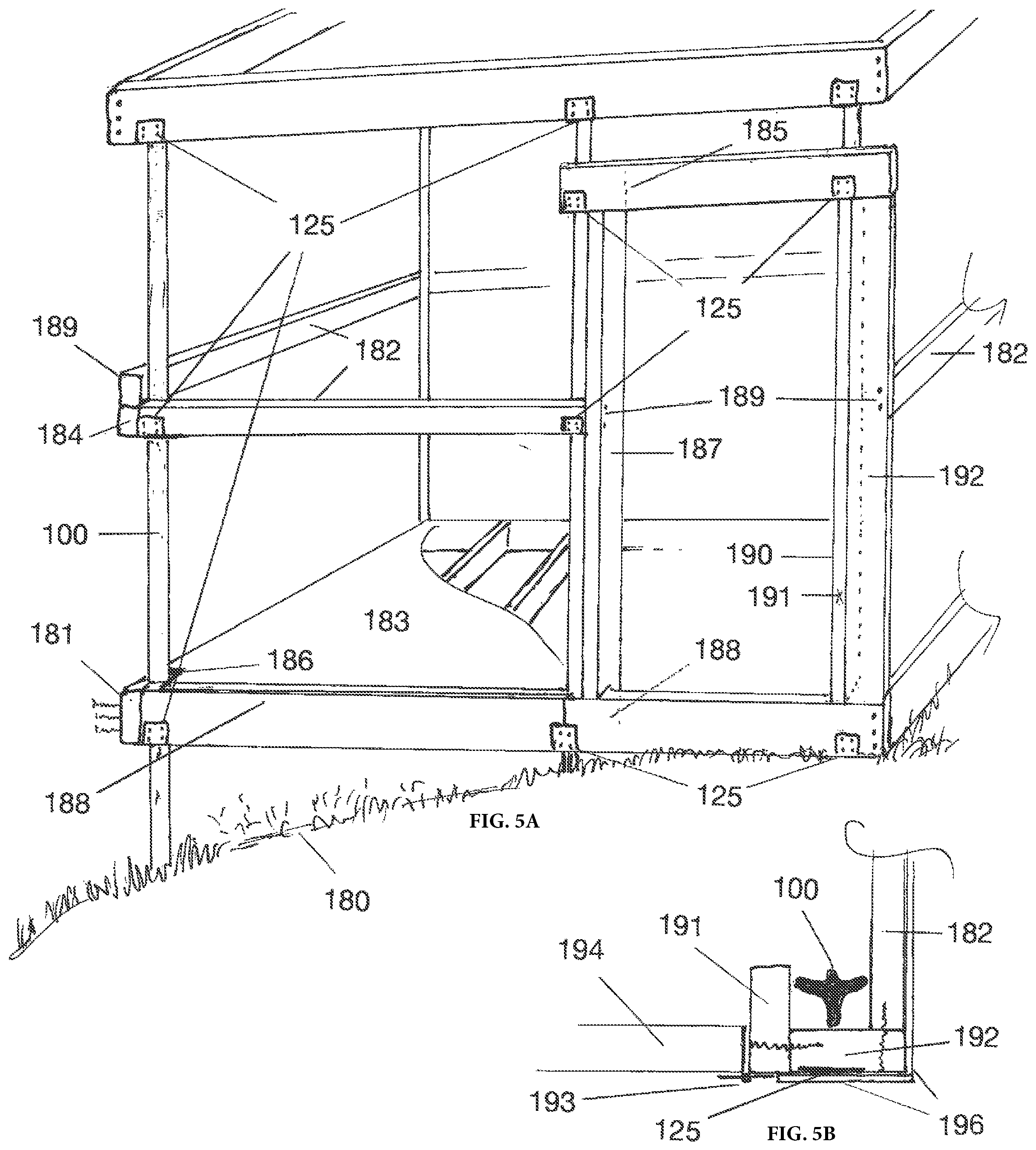 Patent US11781337 Figure 5 – Apparatus, system, and method for creation of fences and related structures using t-posts
