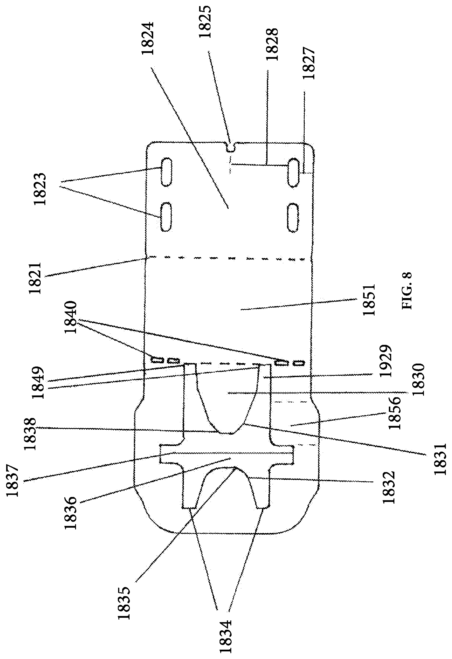 Patent US11781337 Figure 8 – Apparatus, system, and method for creation of fences and related structures using t-posts