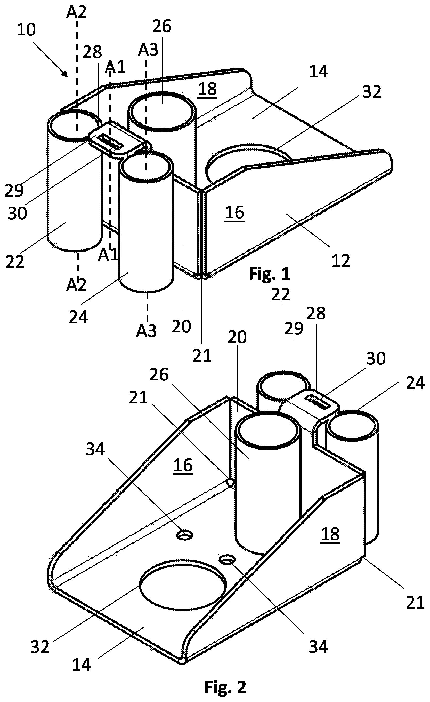 Patent US11781338 Figure 1 – Fence bracket and fence bracket system