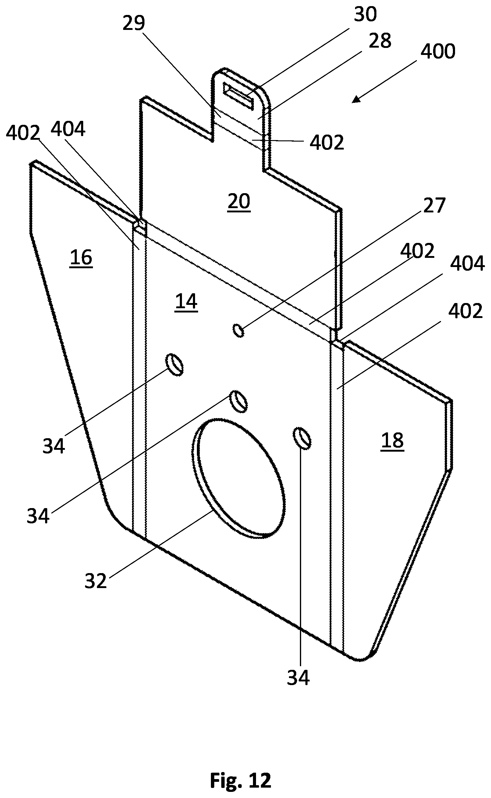Patent US11781338 Figure 8 – Fence bracket and fence bracket system
