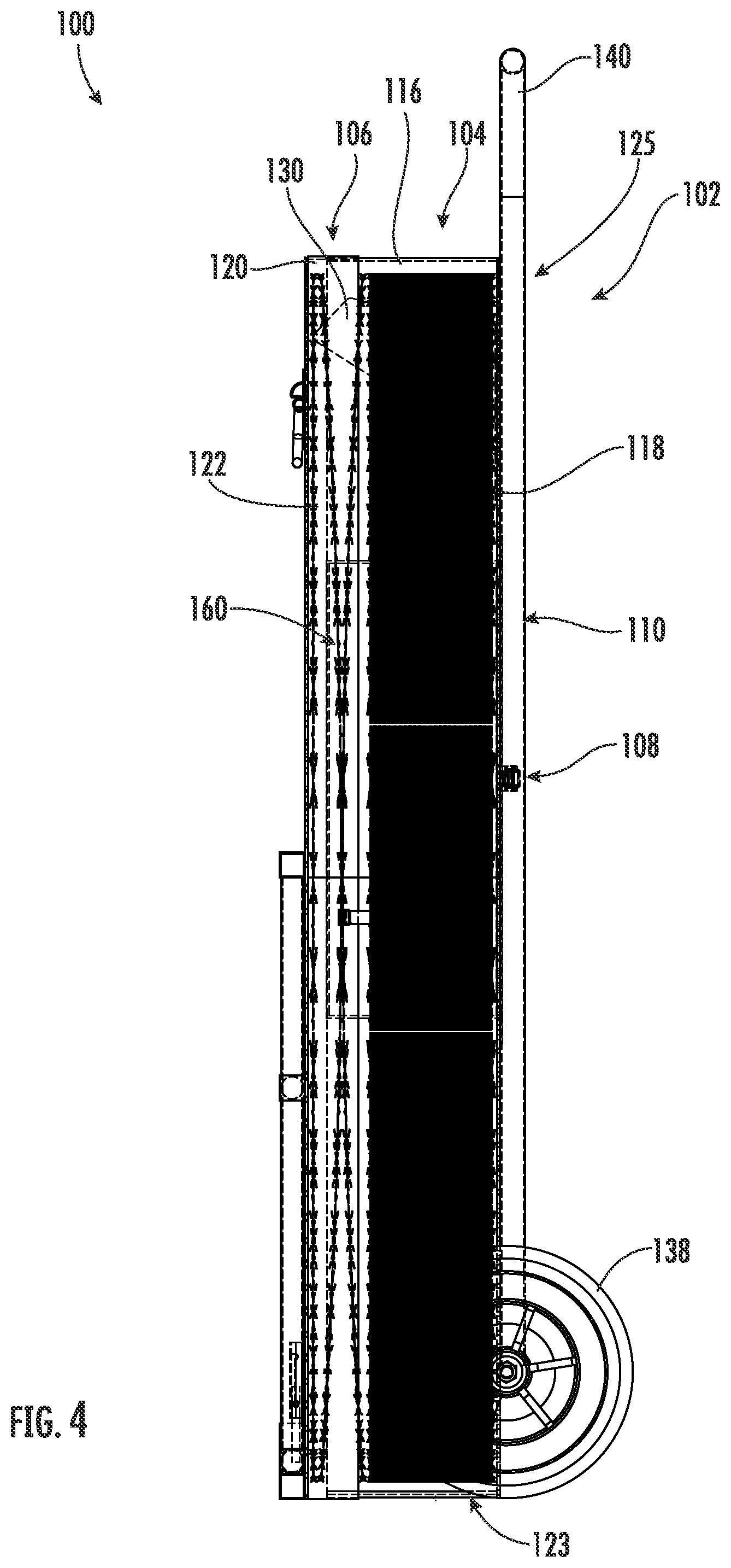 Patent US11781339 Figure 4 – Portable razor wire rapid deployment unit