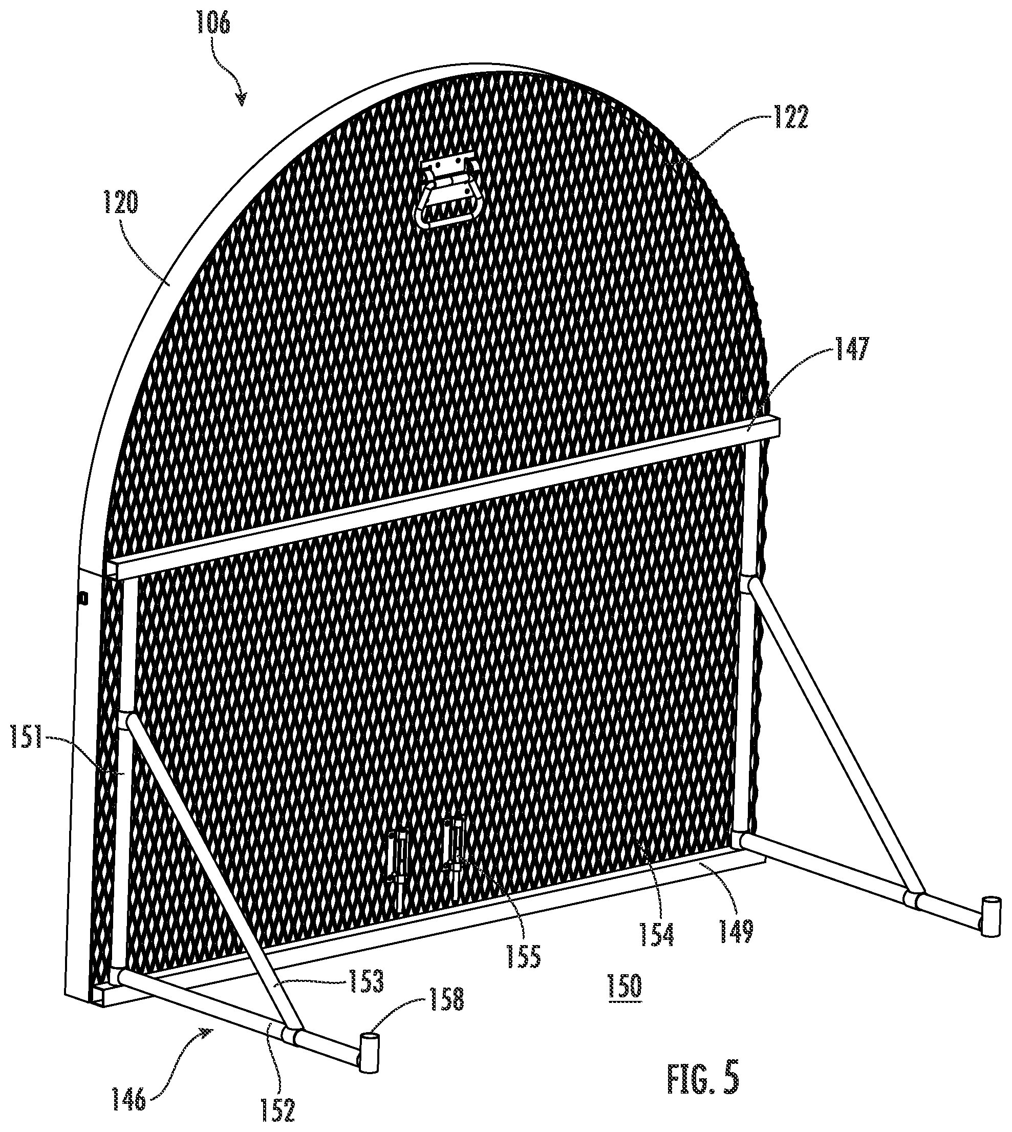 Patent US11781339 Figure 5 – Portable razor wire rapid deployment unit