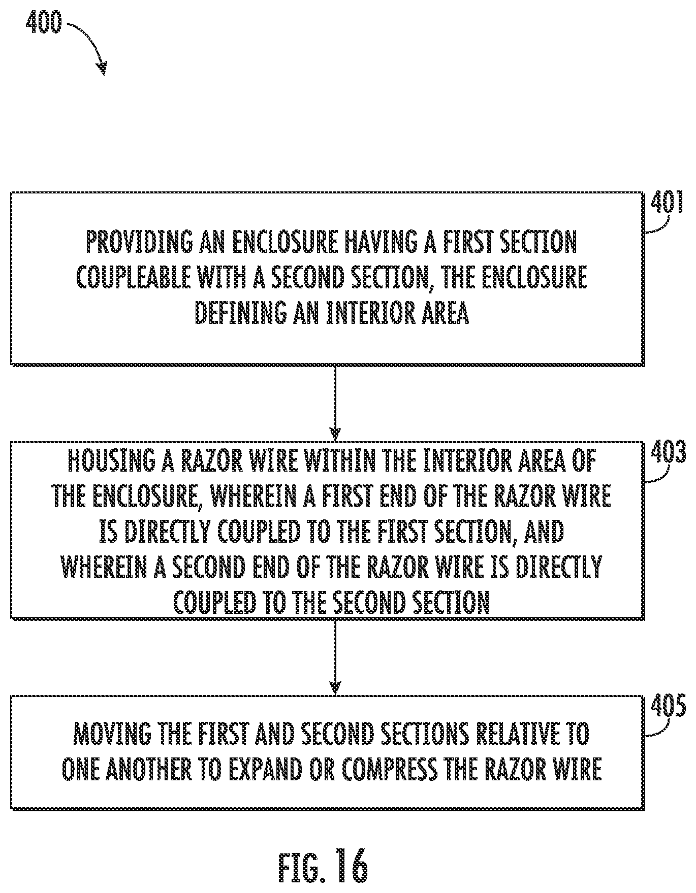 Patent US11781339 Figure 11 – Portable razor wire rapid deployment unit