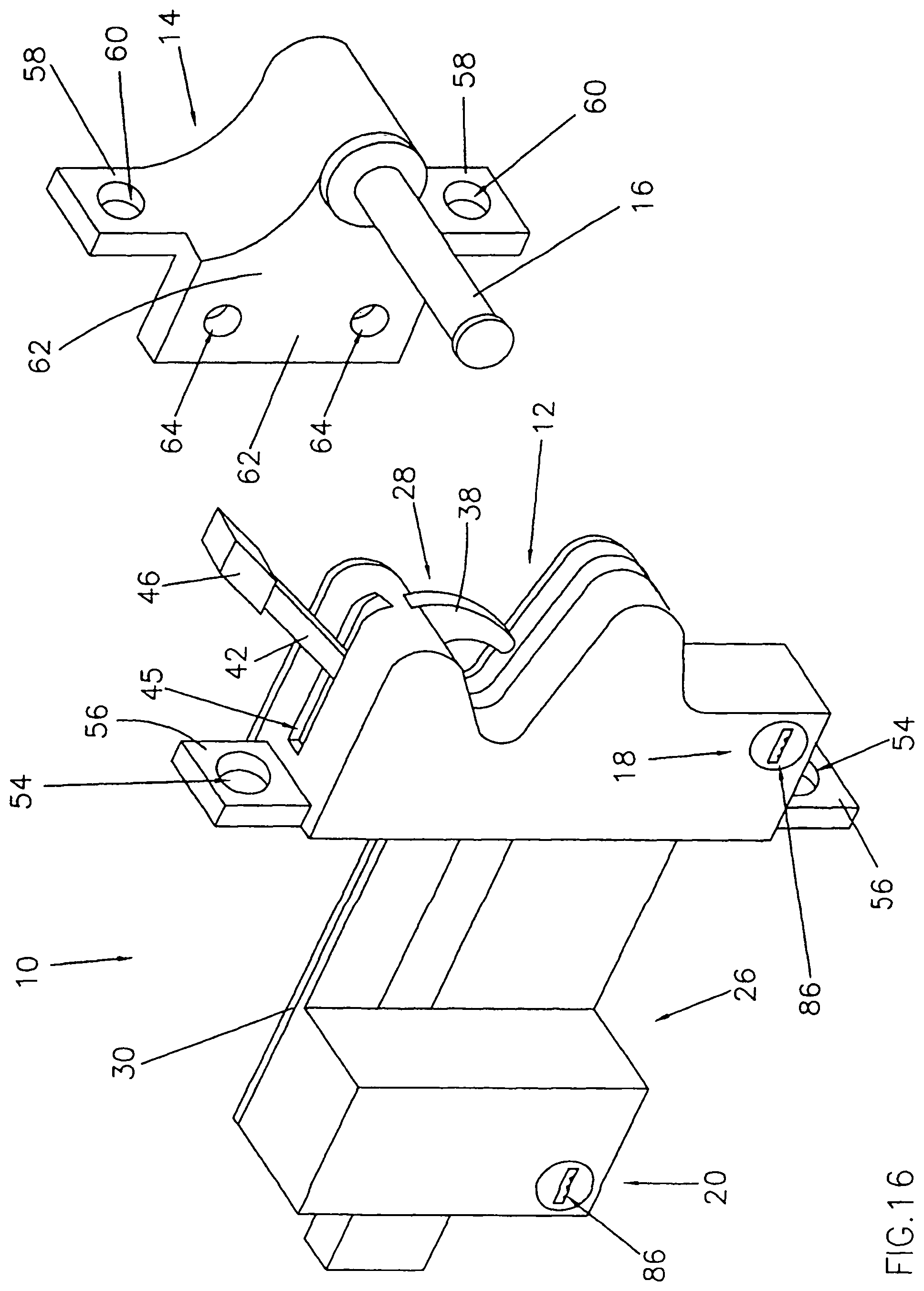 Patent US11781341 Figure 10 – Double latch dual action gravity latch