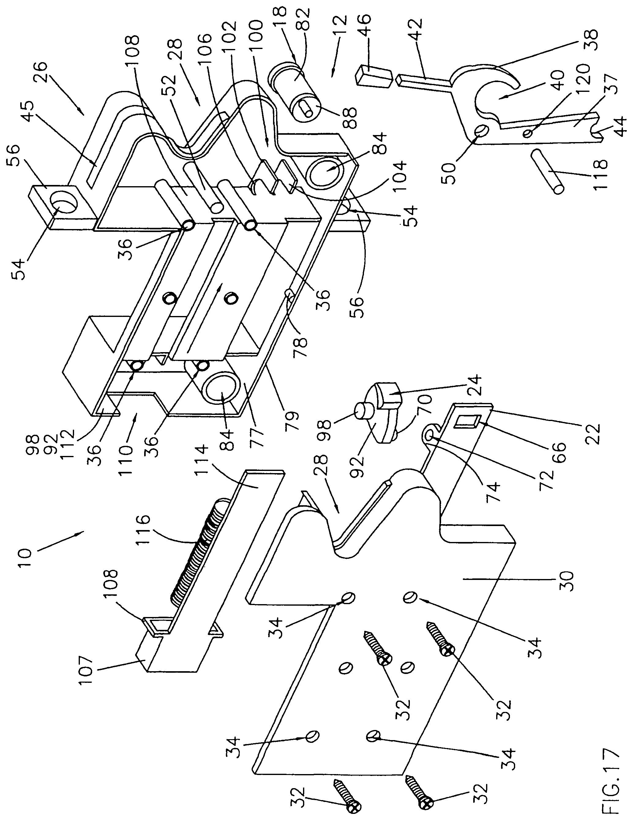 Patent US11781341 Figure 11 – Double latch dual action gravity latch