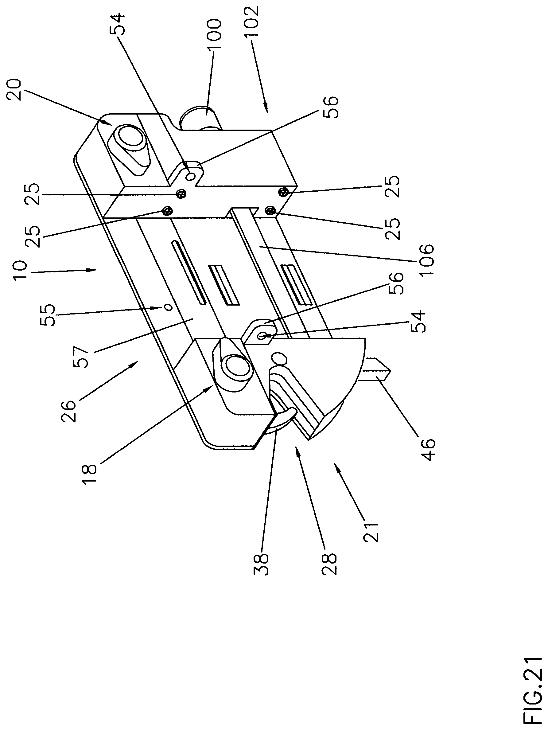 Patent US11781341 Figure 14 – Double latch dual action gravity latch