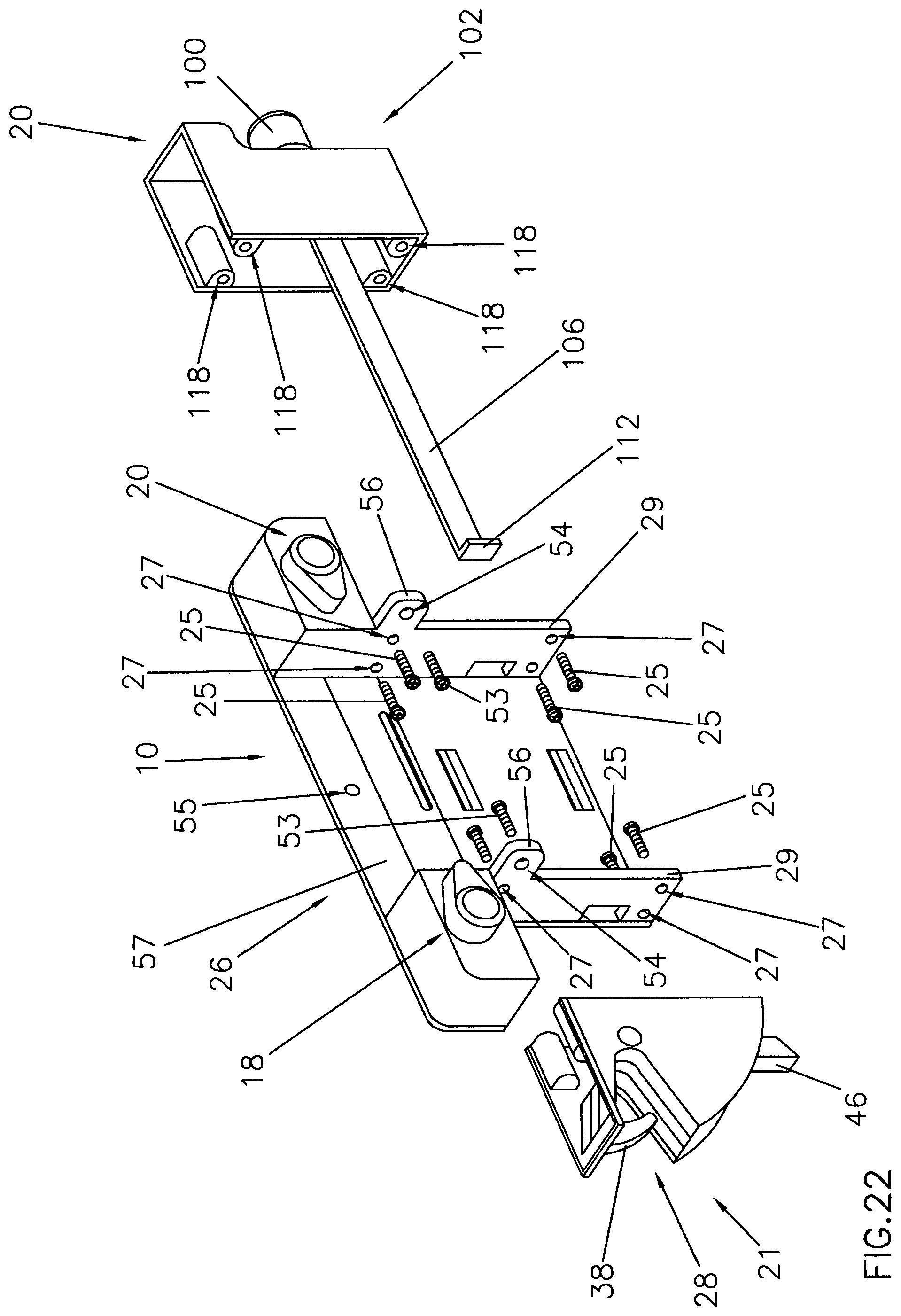 Patent US11781341 Figure 15 – Double latch dual action gravity latch