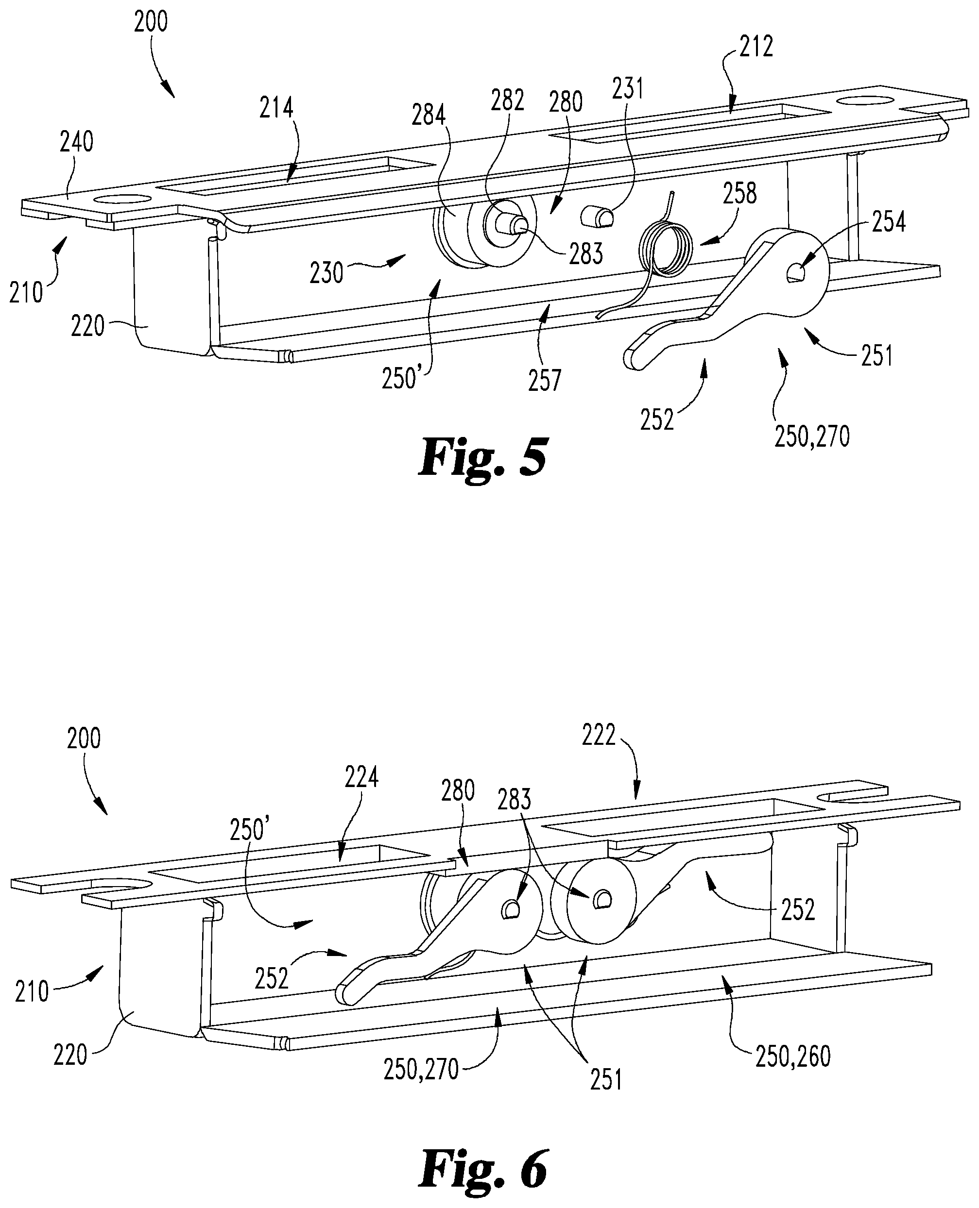 Patent US11781342 Figure 4 – Noise-reducing strike box