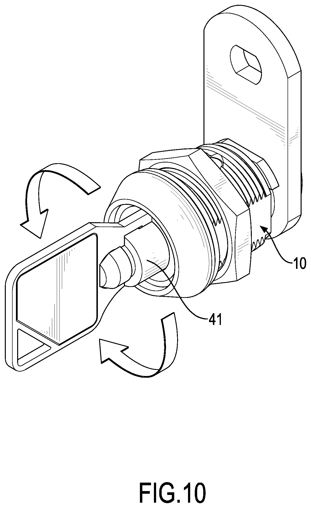 Patent US11781343 Figure 10 – Dust-proof and anti-theft tubular lock assembly