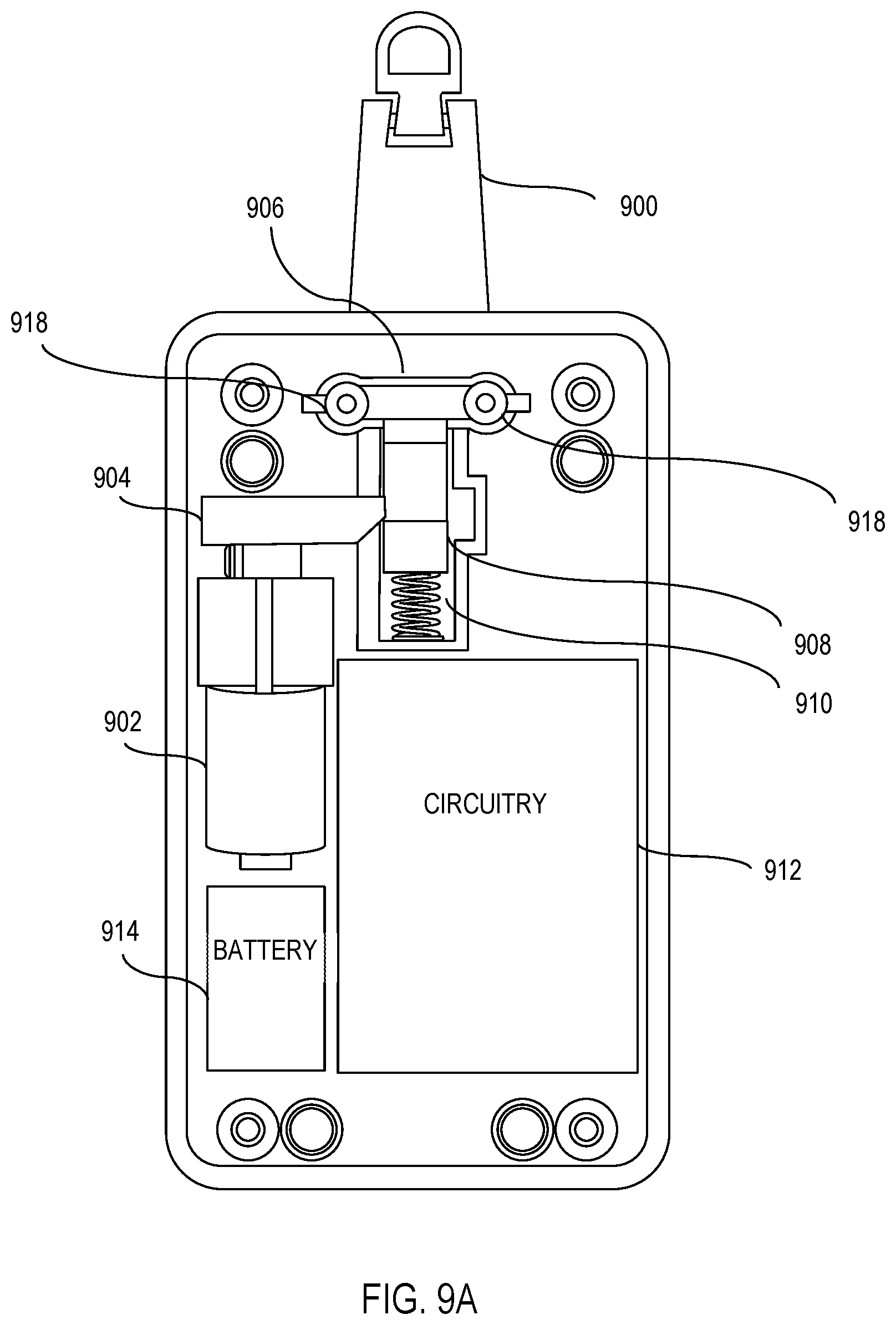 Patent US11781344 Figure 9 – Electronic lock