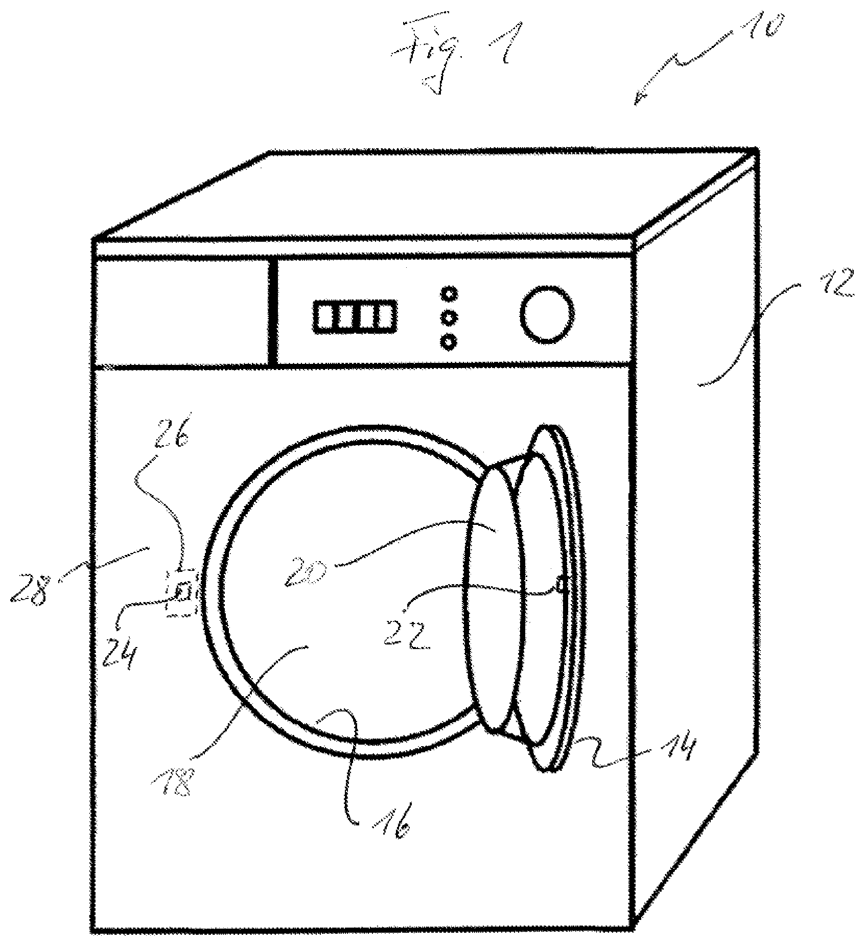 Patent US11781345 Figure 1 – Domestic electrical appliance and door latch therefor