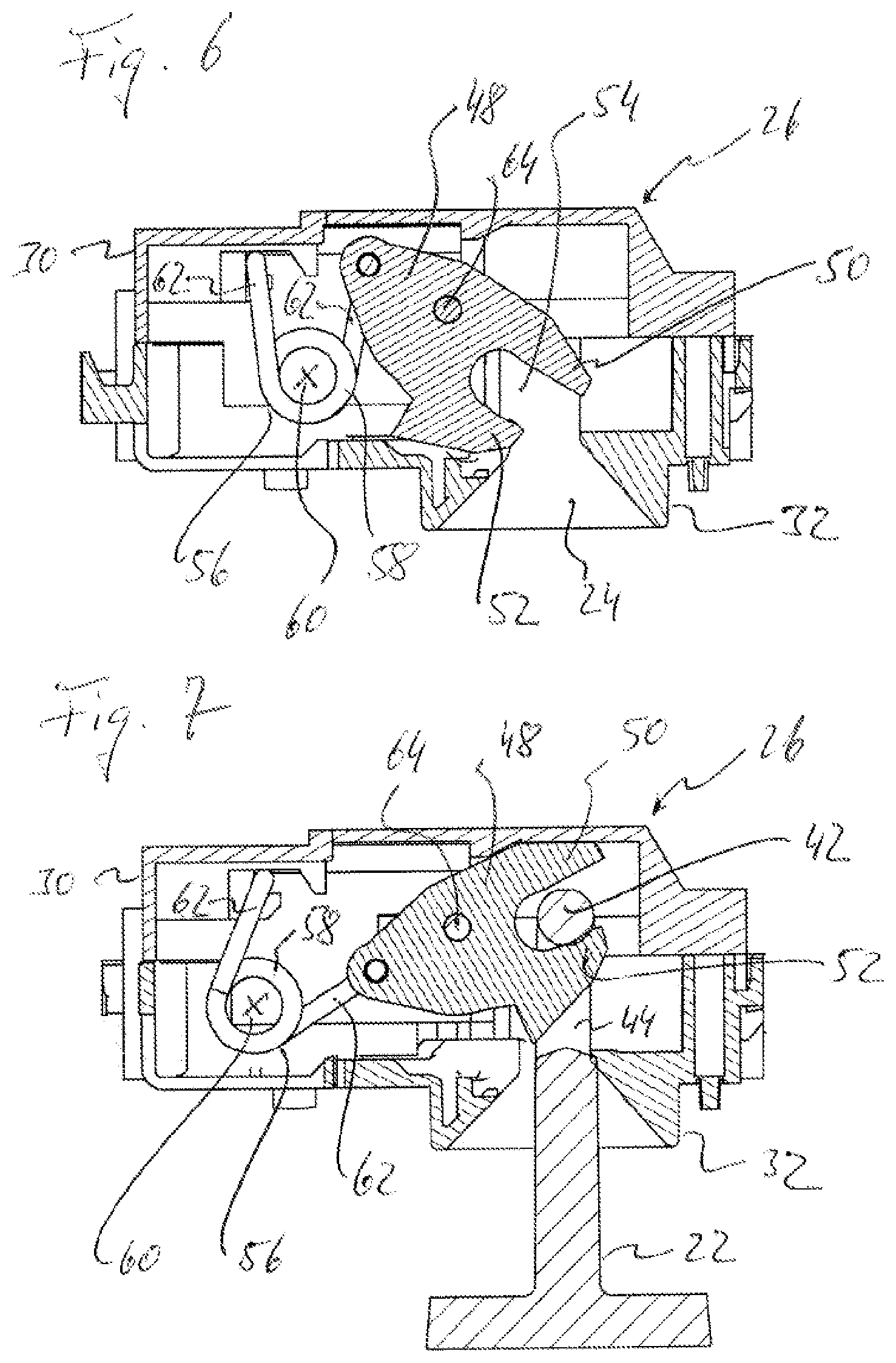 Patent US11781345 Figure 6 – Domestic electrical appliance and door latch therefor