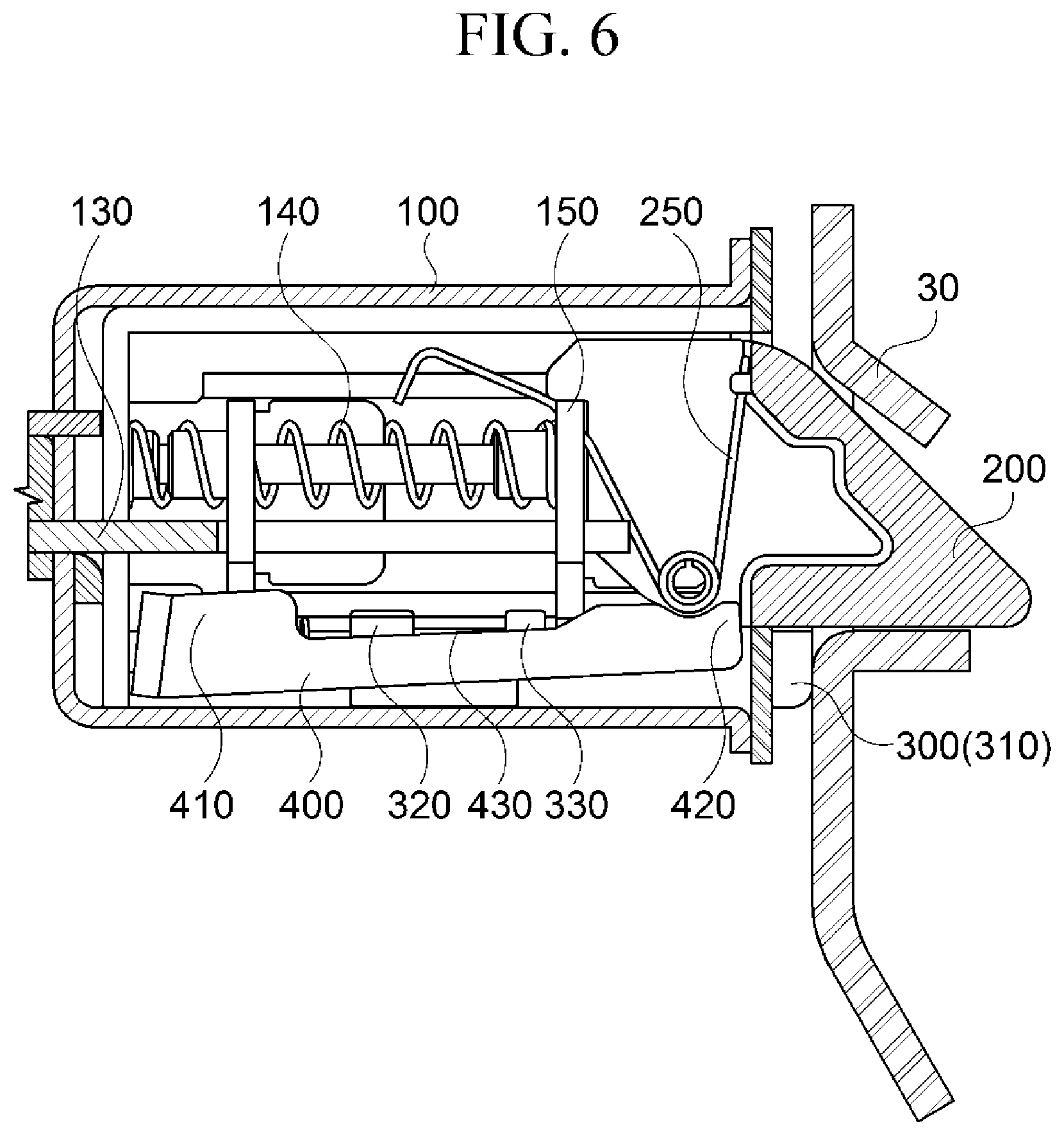 Patent US11781346 Figure 4 – Latch structure
