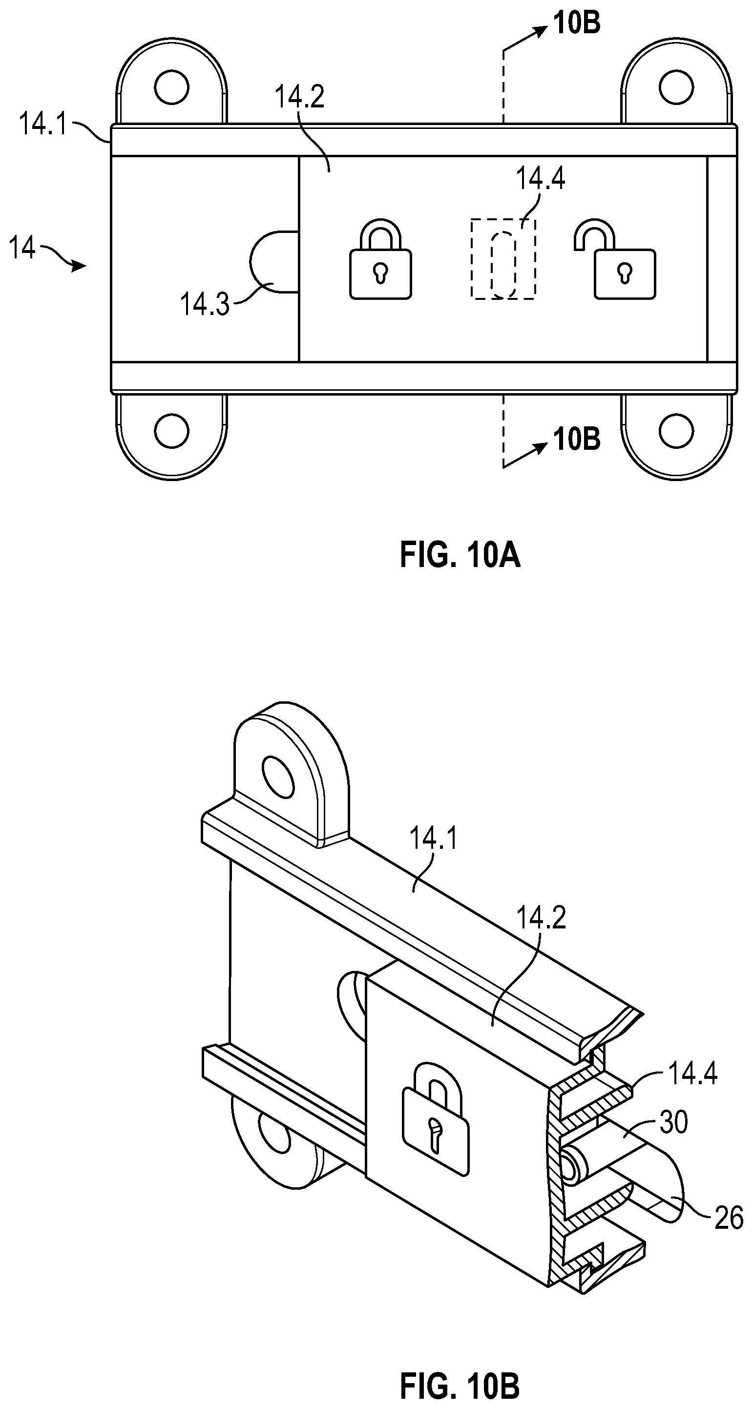 Patent US11781347 Figure 8 – Lock assembly on a security door