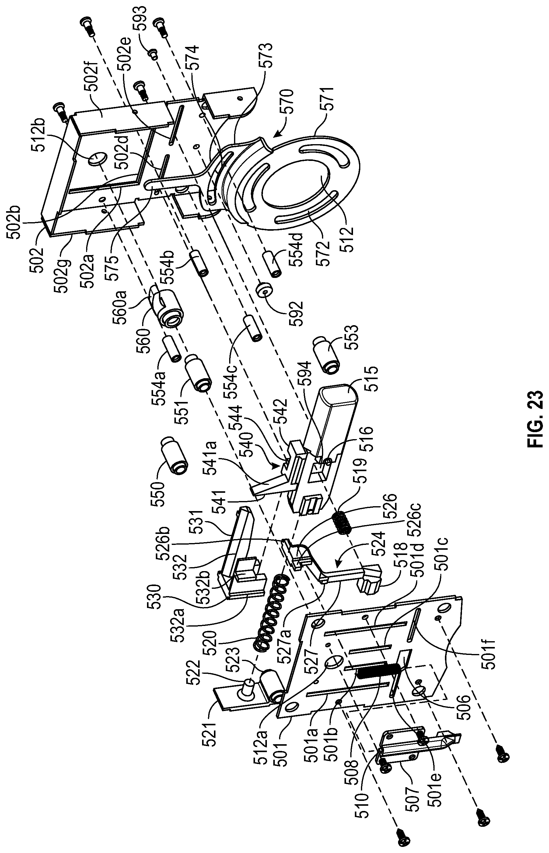 Patent US11781347 Figure 19 – Lock assembly on a security door